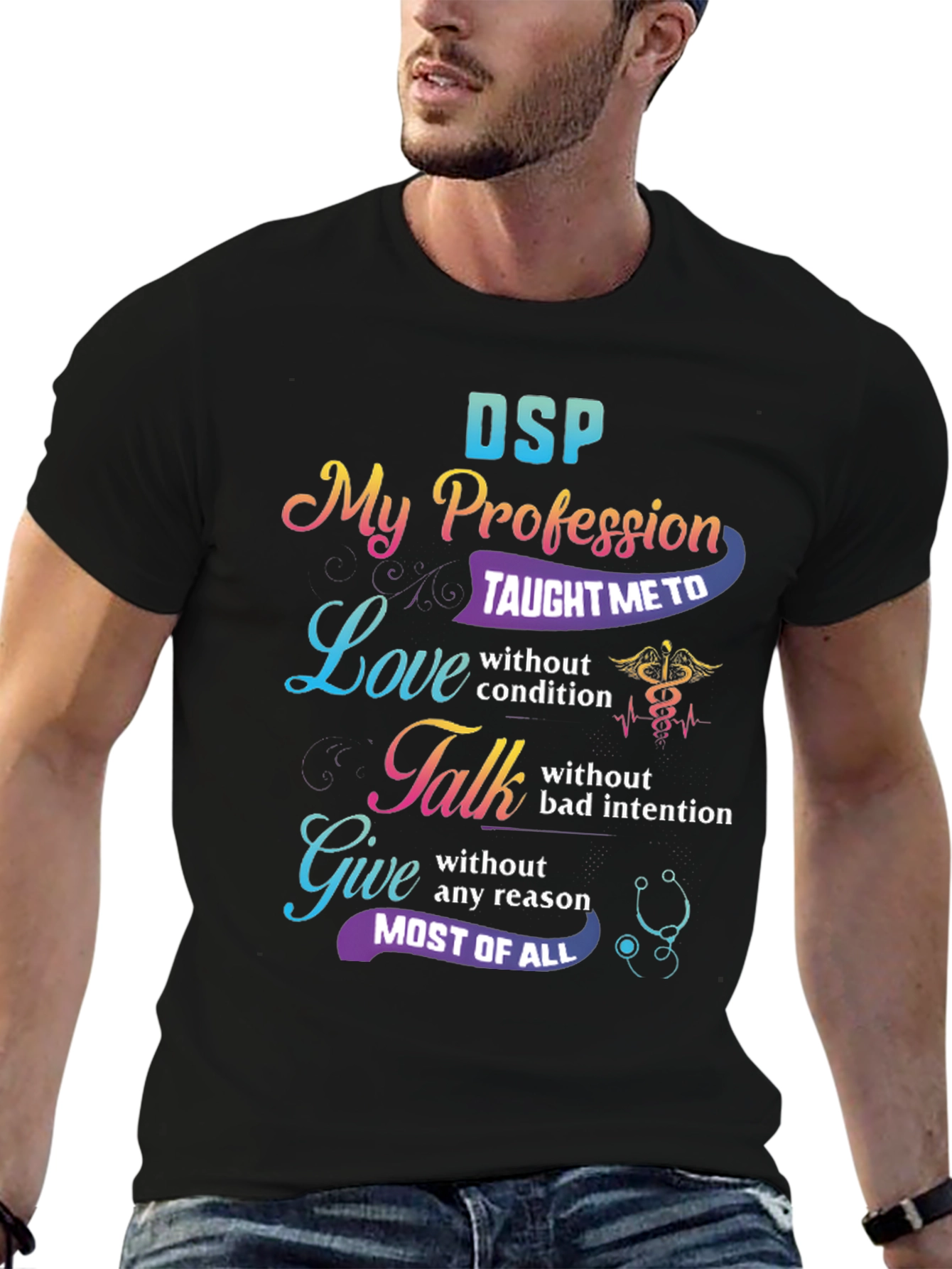 DSP Profession Love Talk Give Graphic T-Shirt