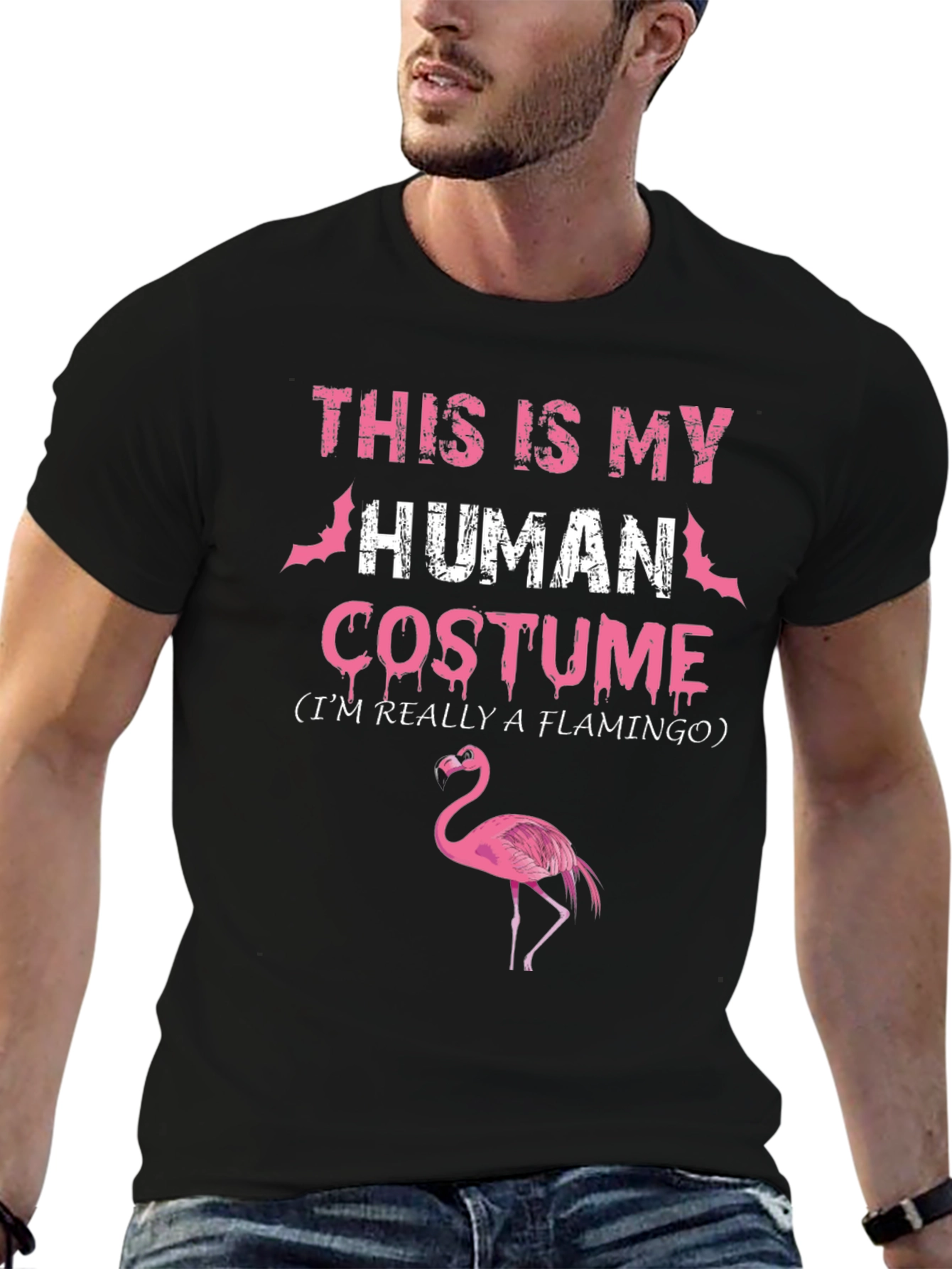 Funny Flamingo Halloween Costume T-Shirt
