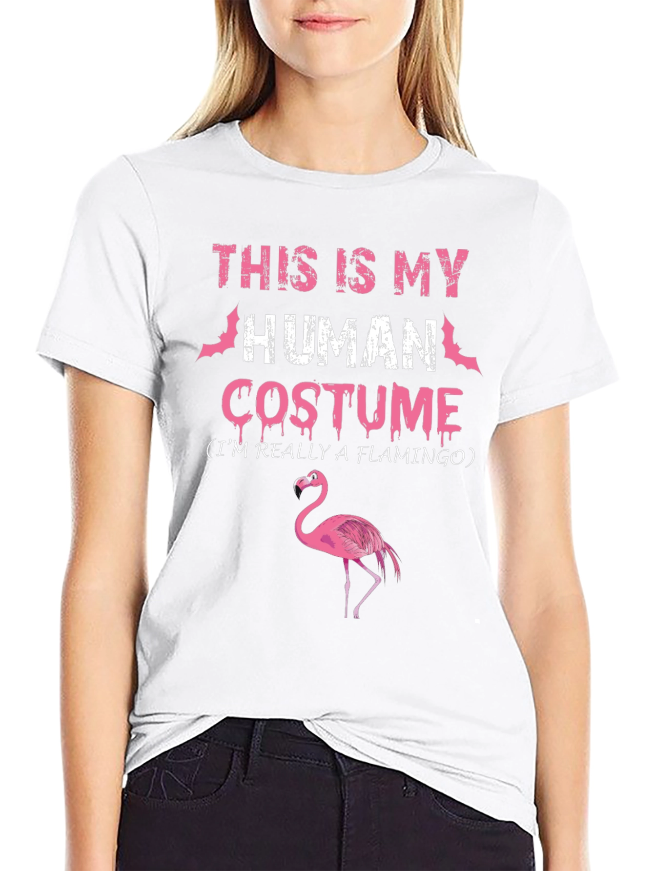 Funny Flamingo Halloween Costume T-Shirt