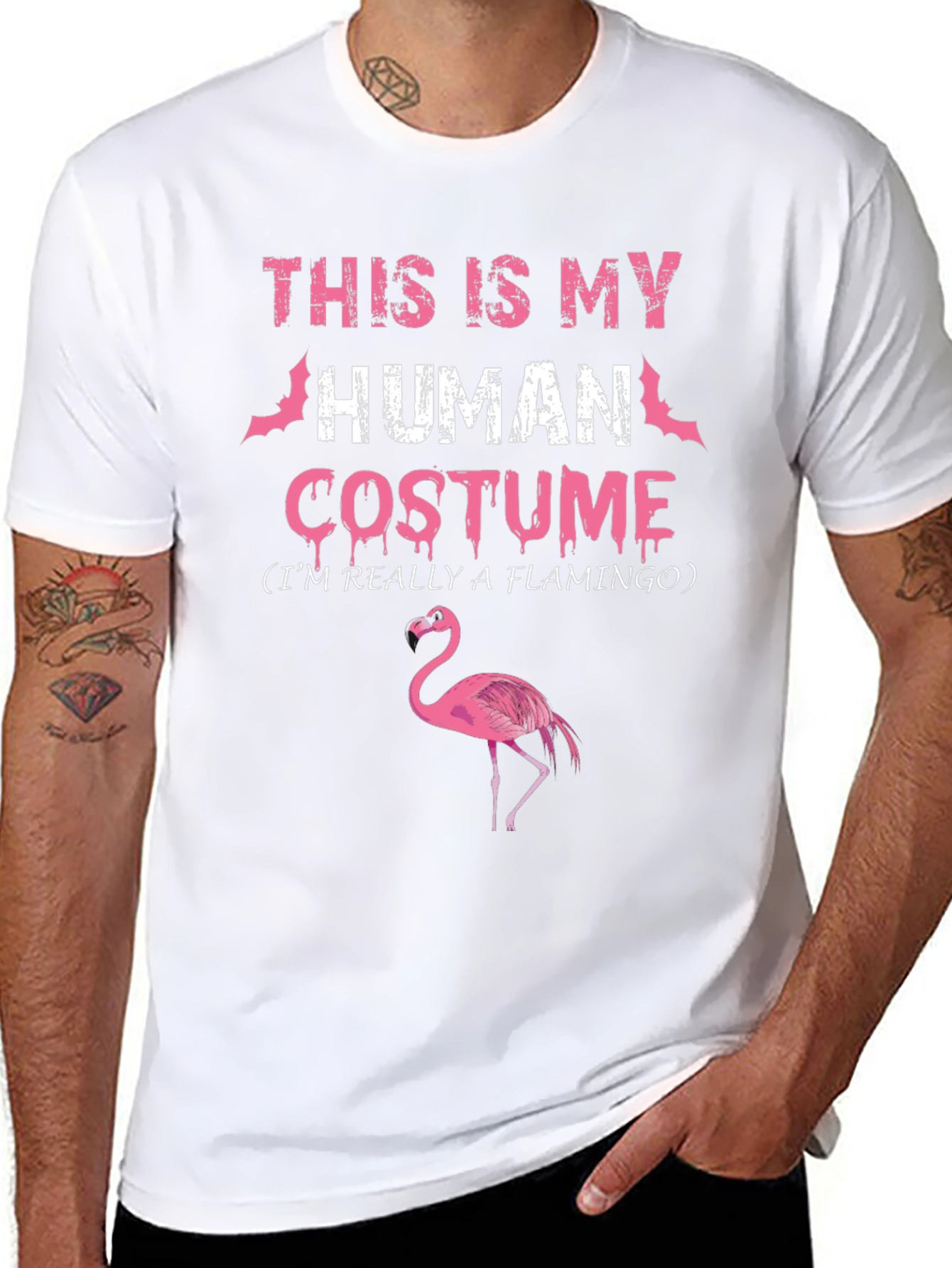 Funny Flamingo Halloween Costume T-Shirt