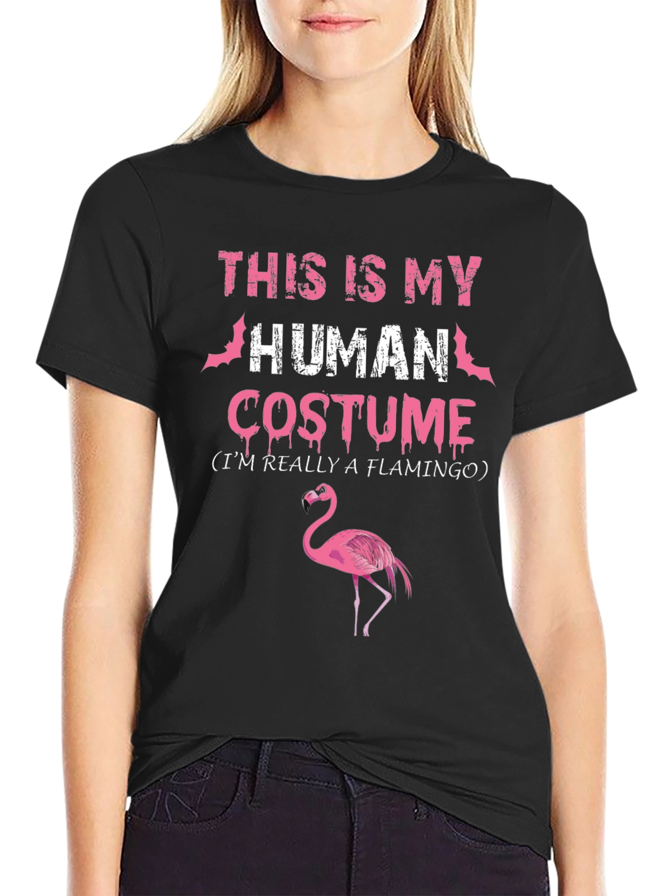Funny Flamingo Halloween Costume T-Shirt