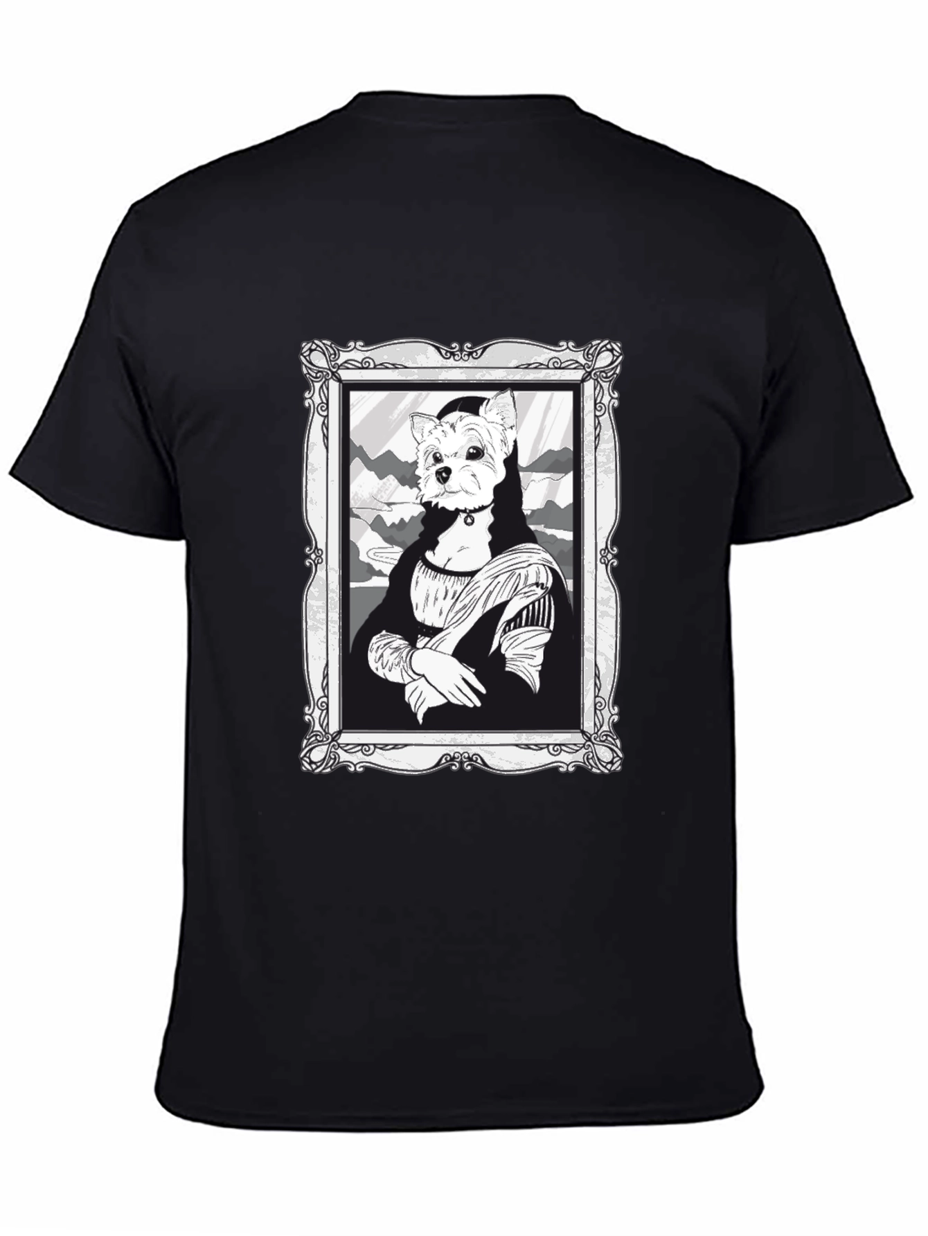 Mona Lisa Dog Portrait T-Shirt