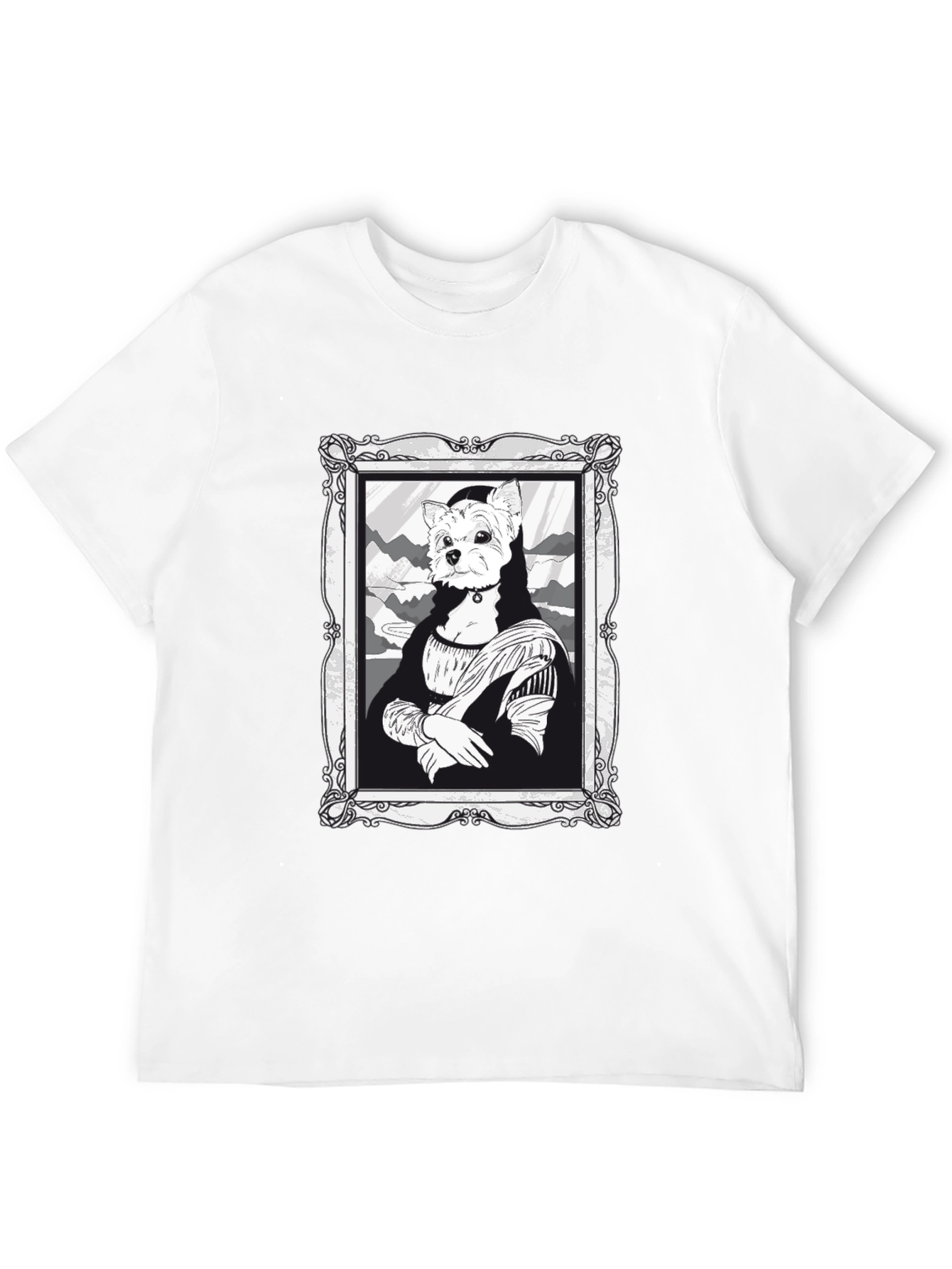 Mona Lisa Dog Portrait T-Shirt