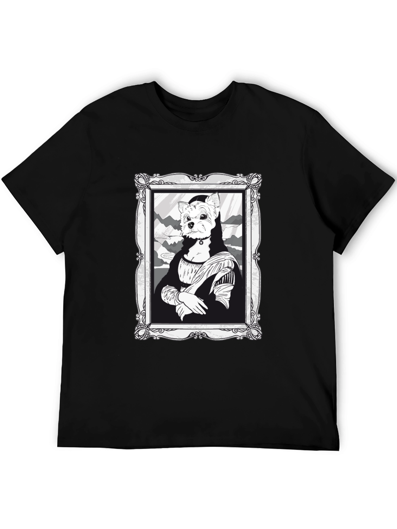 Mona Lisa Dog Portrait T-Shirt