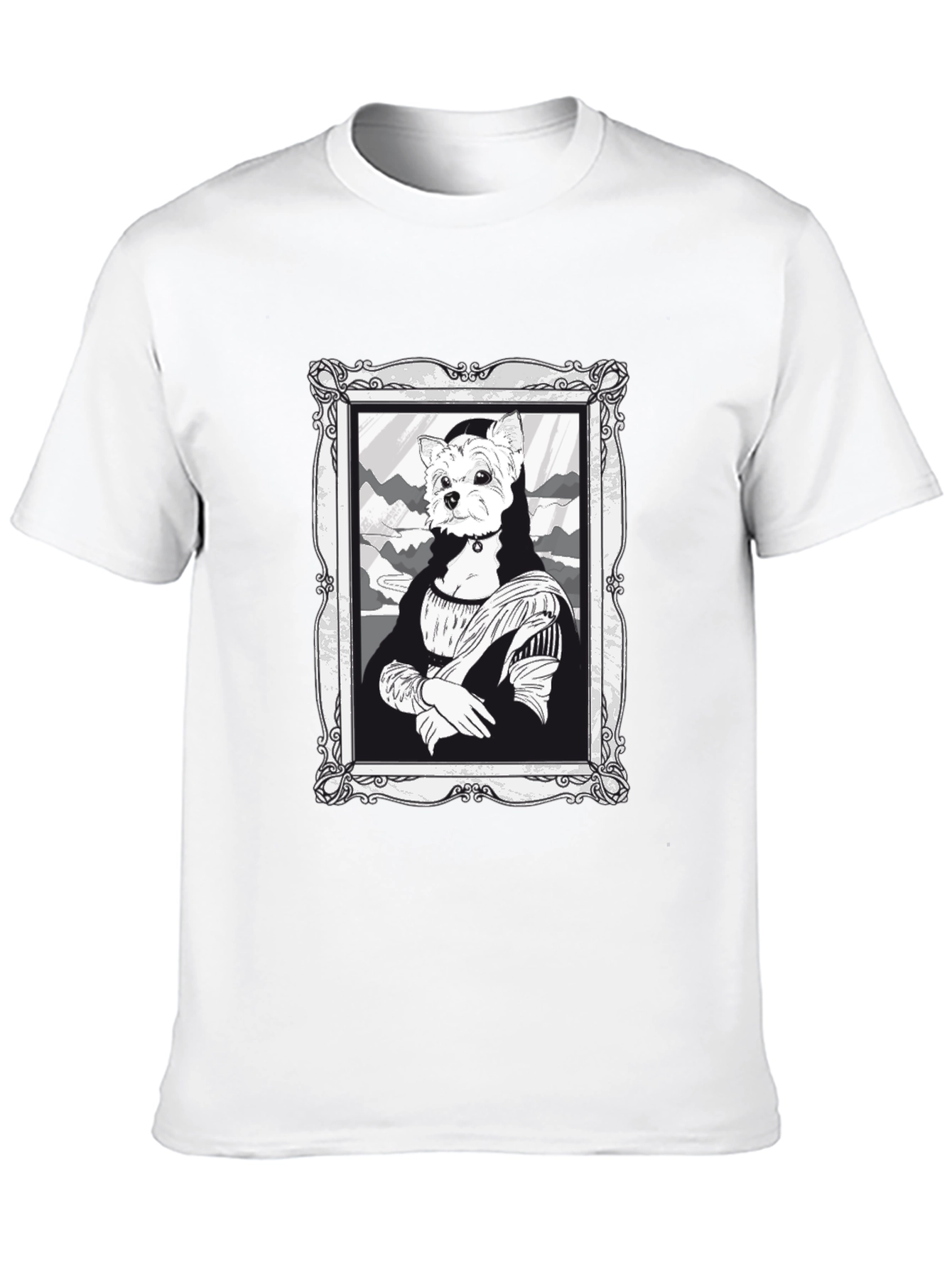 Mona Lisa Dog Portrait T-Shirt