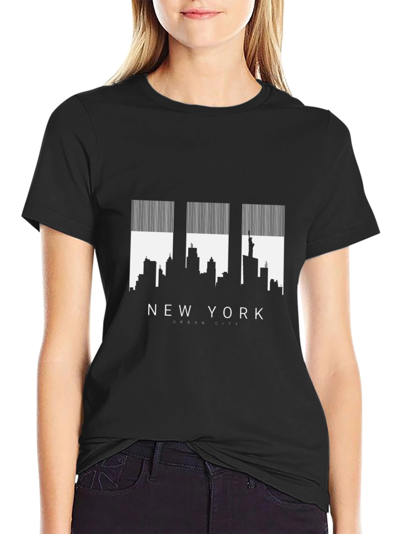 New York Skyline Black Graphic Tee