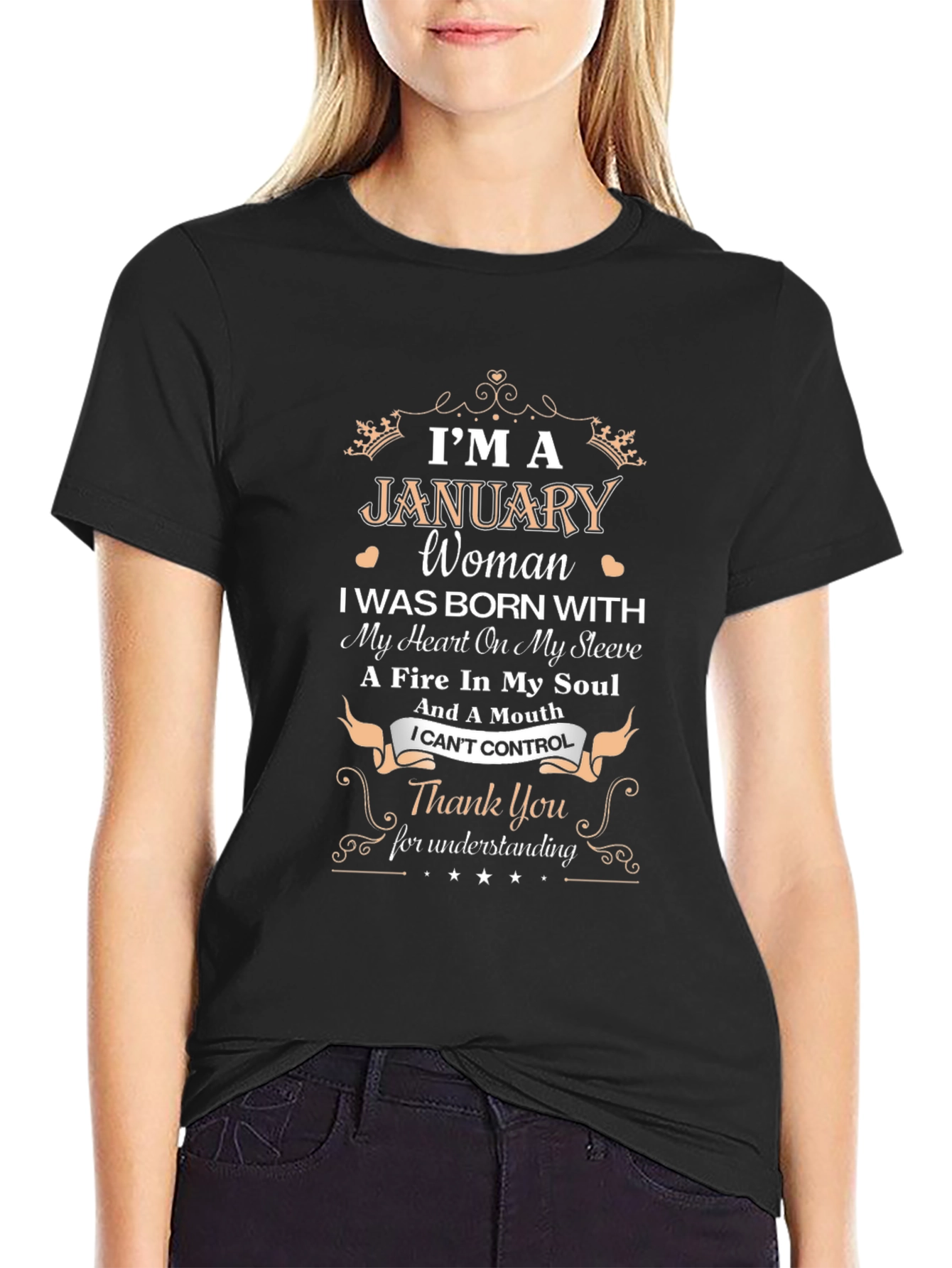 January Woman Black T-Shirt