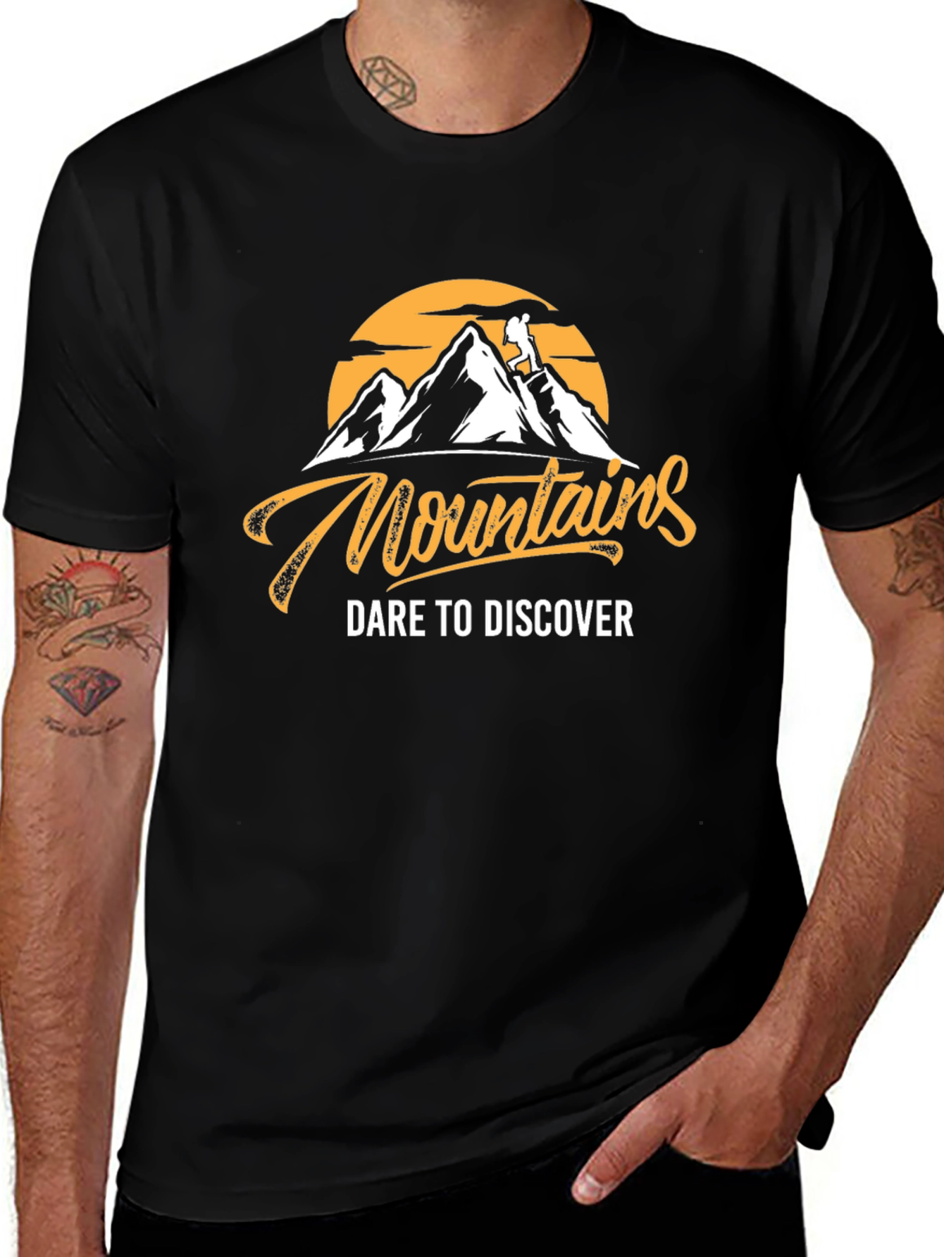 Mountains Graphic Tee - Dare to Discover Adventure Shirt