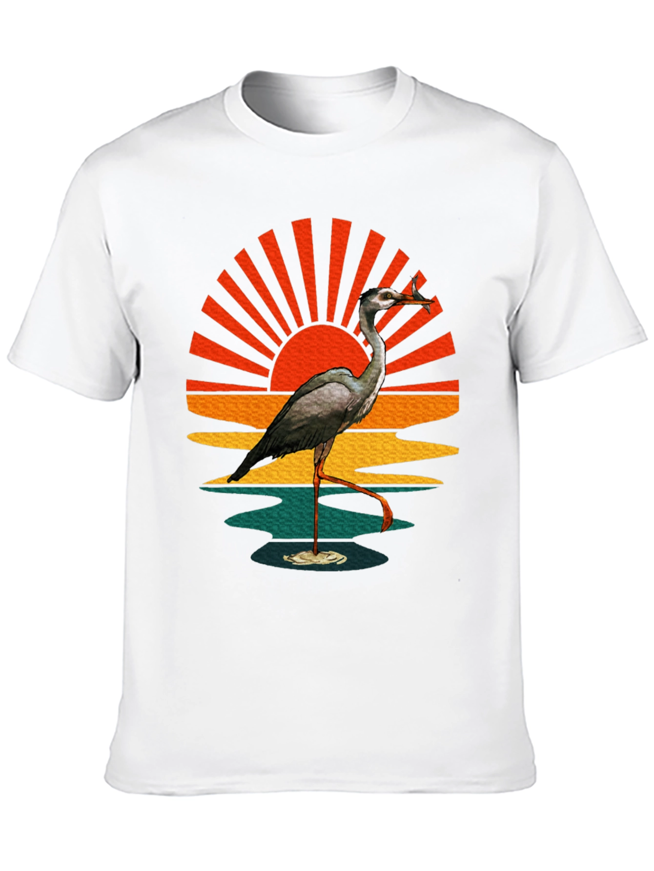 Heron Sunset Graphic Tee