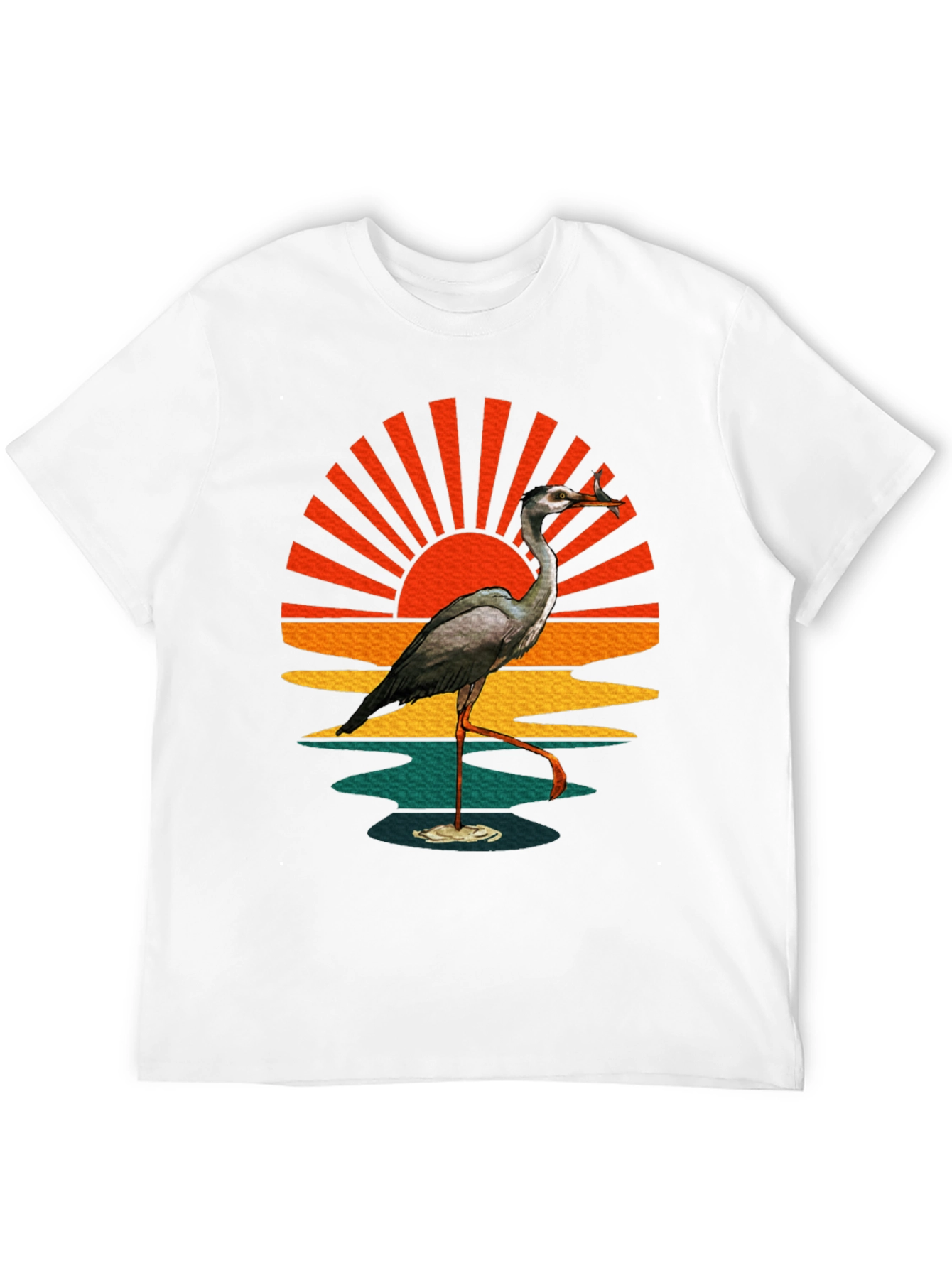 Heron Sunset Graphic Tee