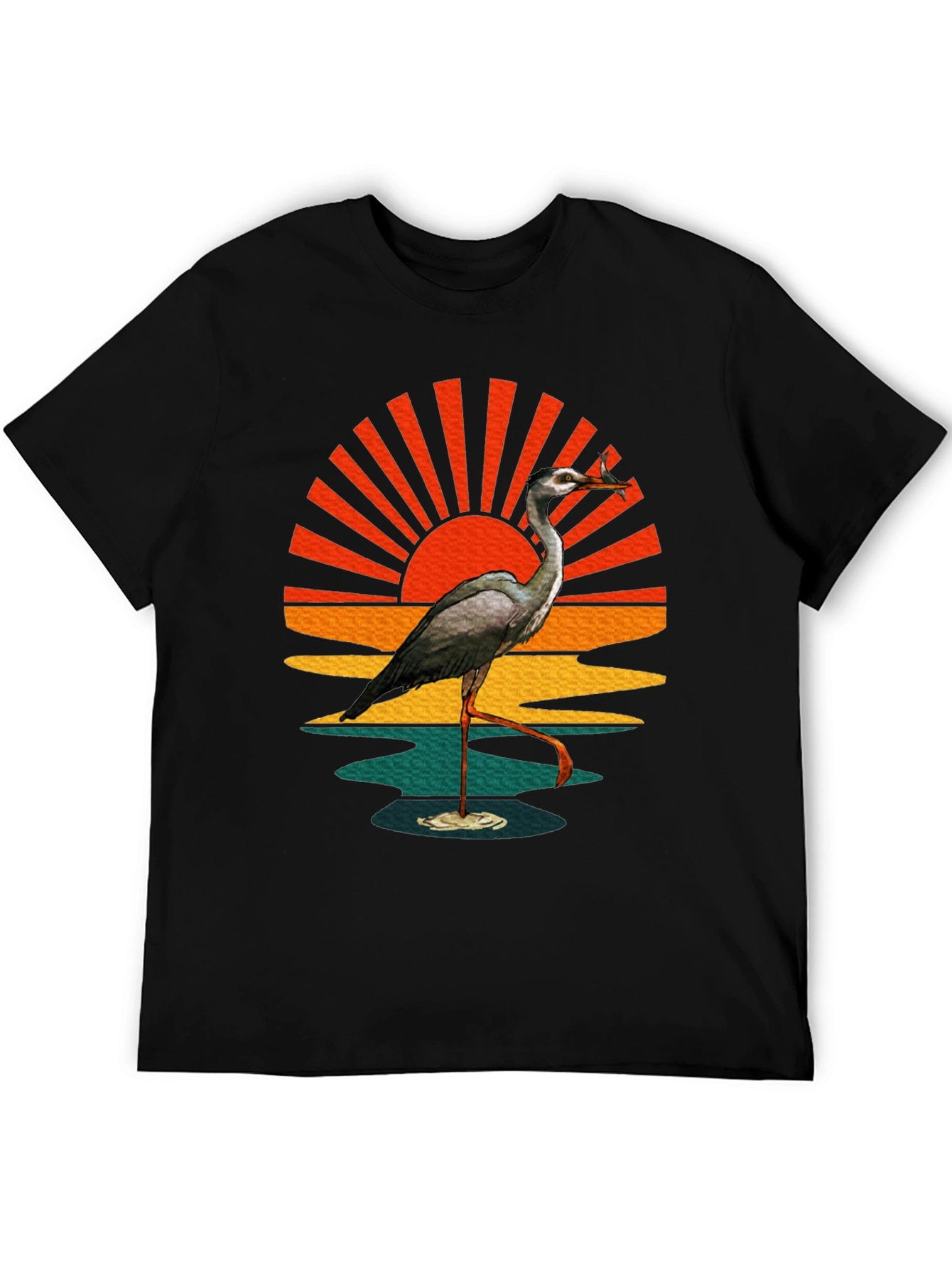Heron Sunset Graphic Tee