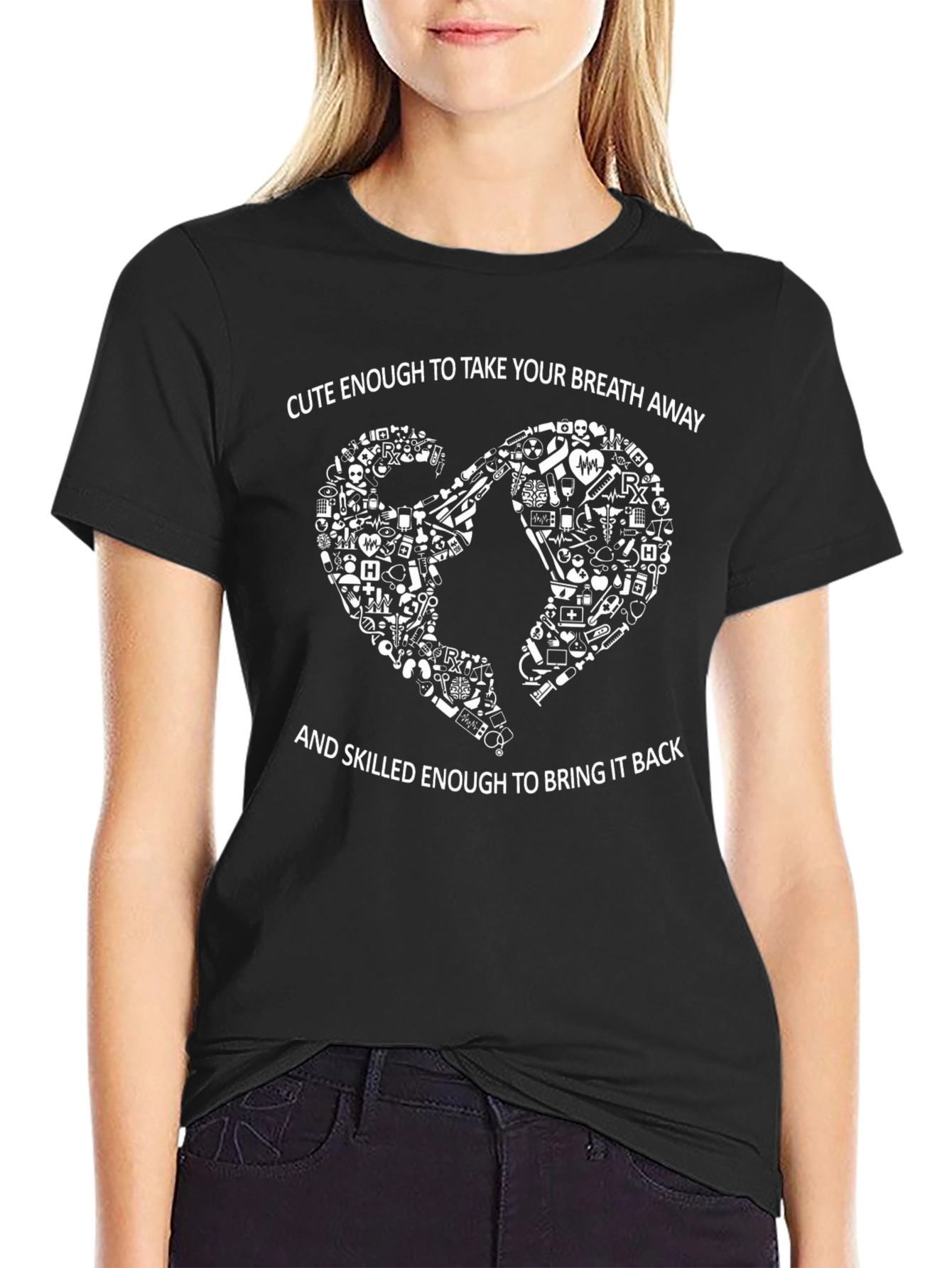 Cute Nurse Graphic Tee - Skilled Enough T-Shirt