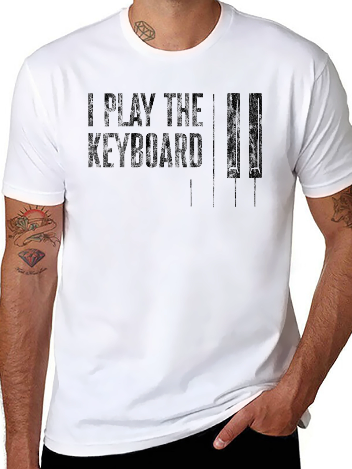 I Play the Keyboard Graphic Tee - Musician T-Shirt