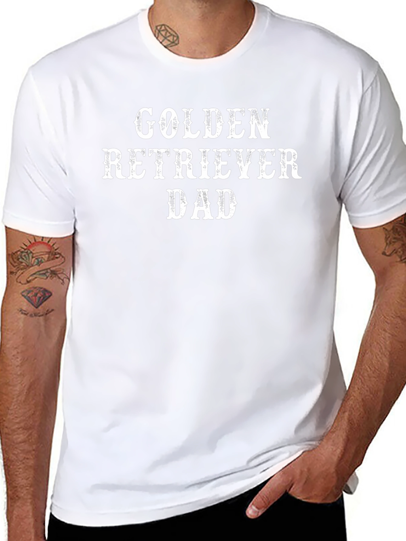 Golden Retriever Dad Graphic T-Shirt