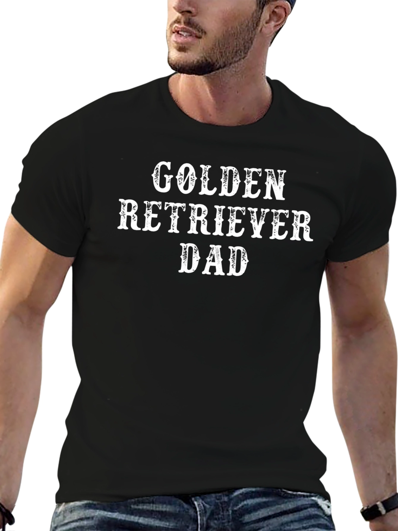 Golden Retriever Dad Graphic T-Shirt