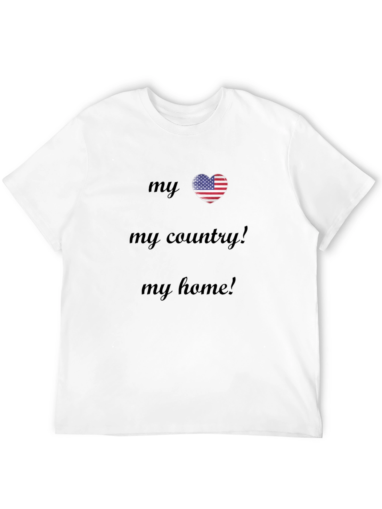 Patriotic American Flag Heart T-Shirt