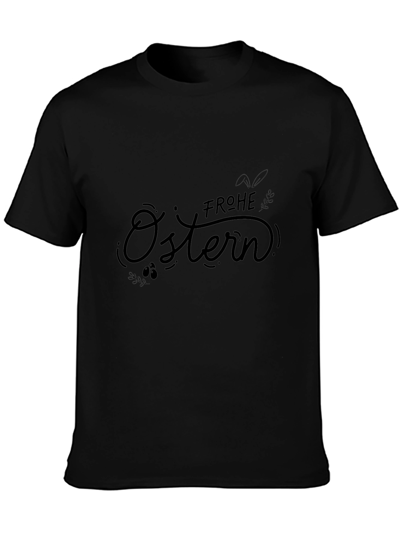 Frohe Ostern Easter T-Shirt - Black Holiday Tee