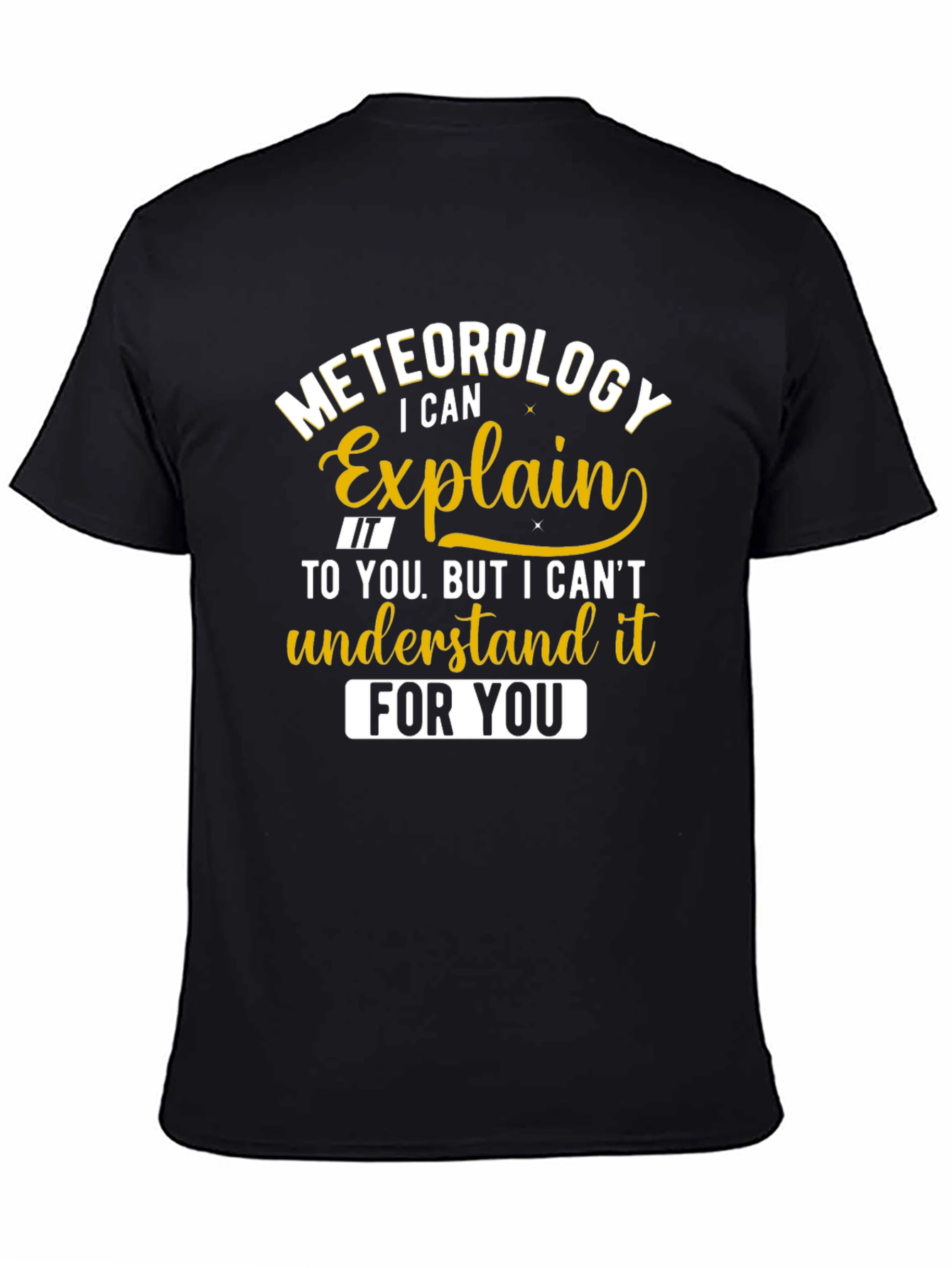 Meteorology Explain It Funny Black T-Shirt