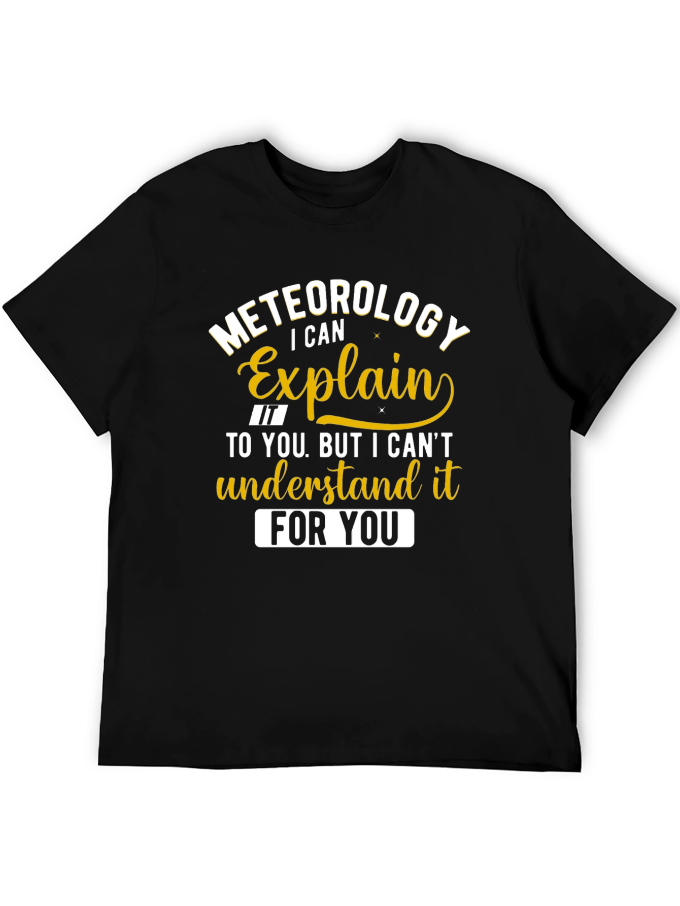 Meteorology Explain It Funny Black T-Shirt