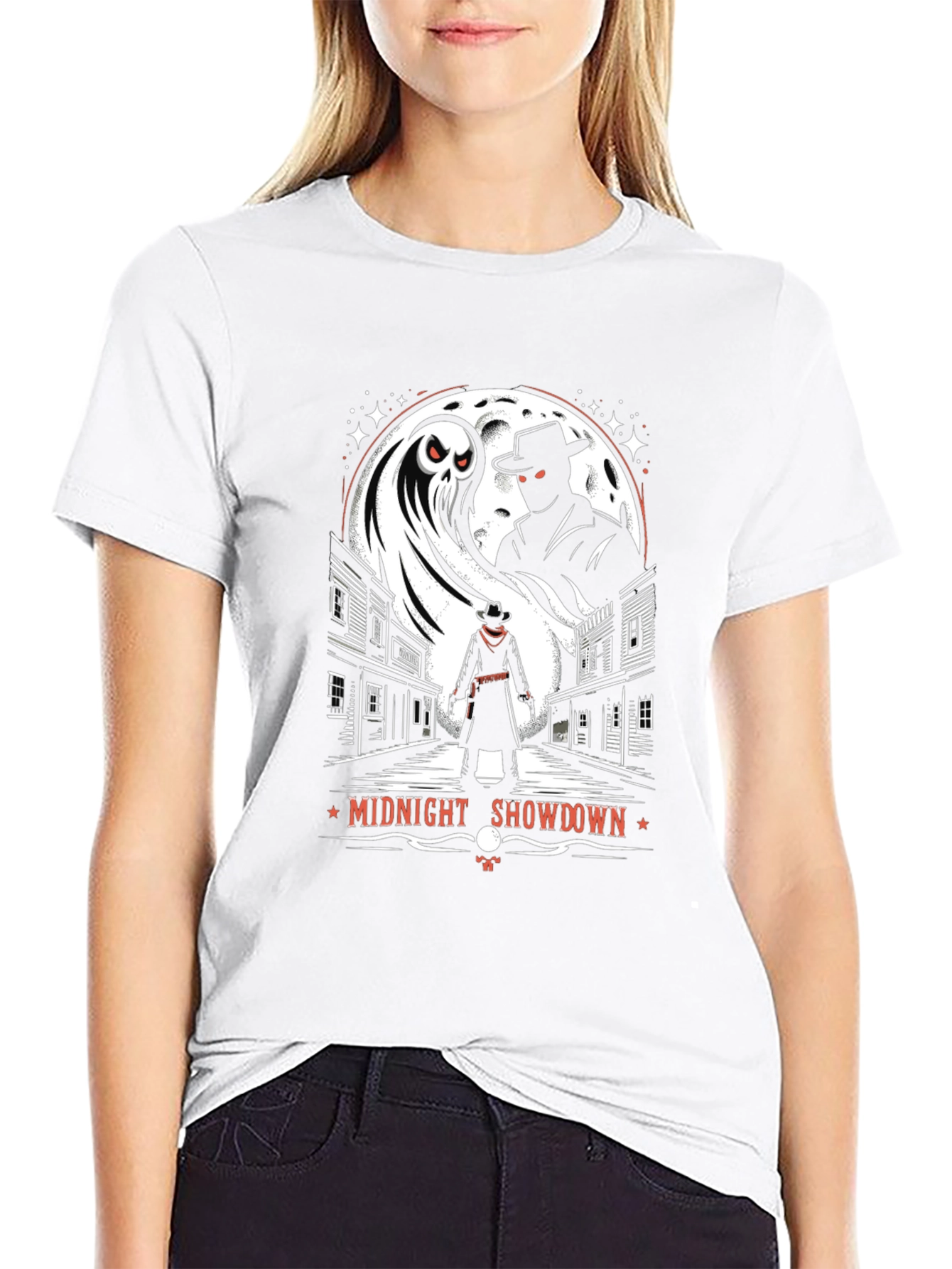 Midnight Showdown Graphic Tee - Western Ghost