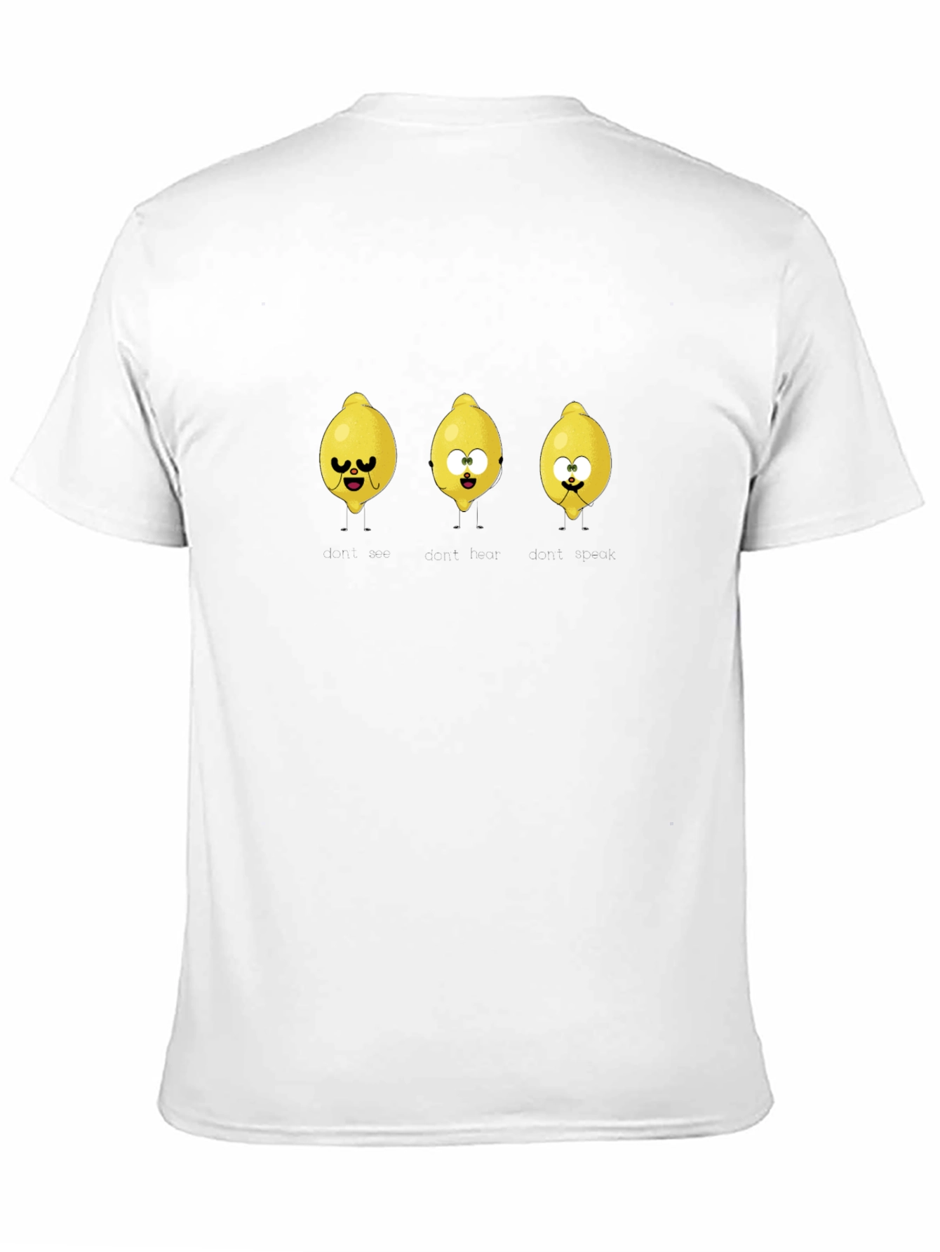 Funny Lemon Cartoon Black T-Shirt