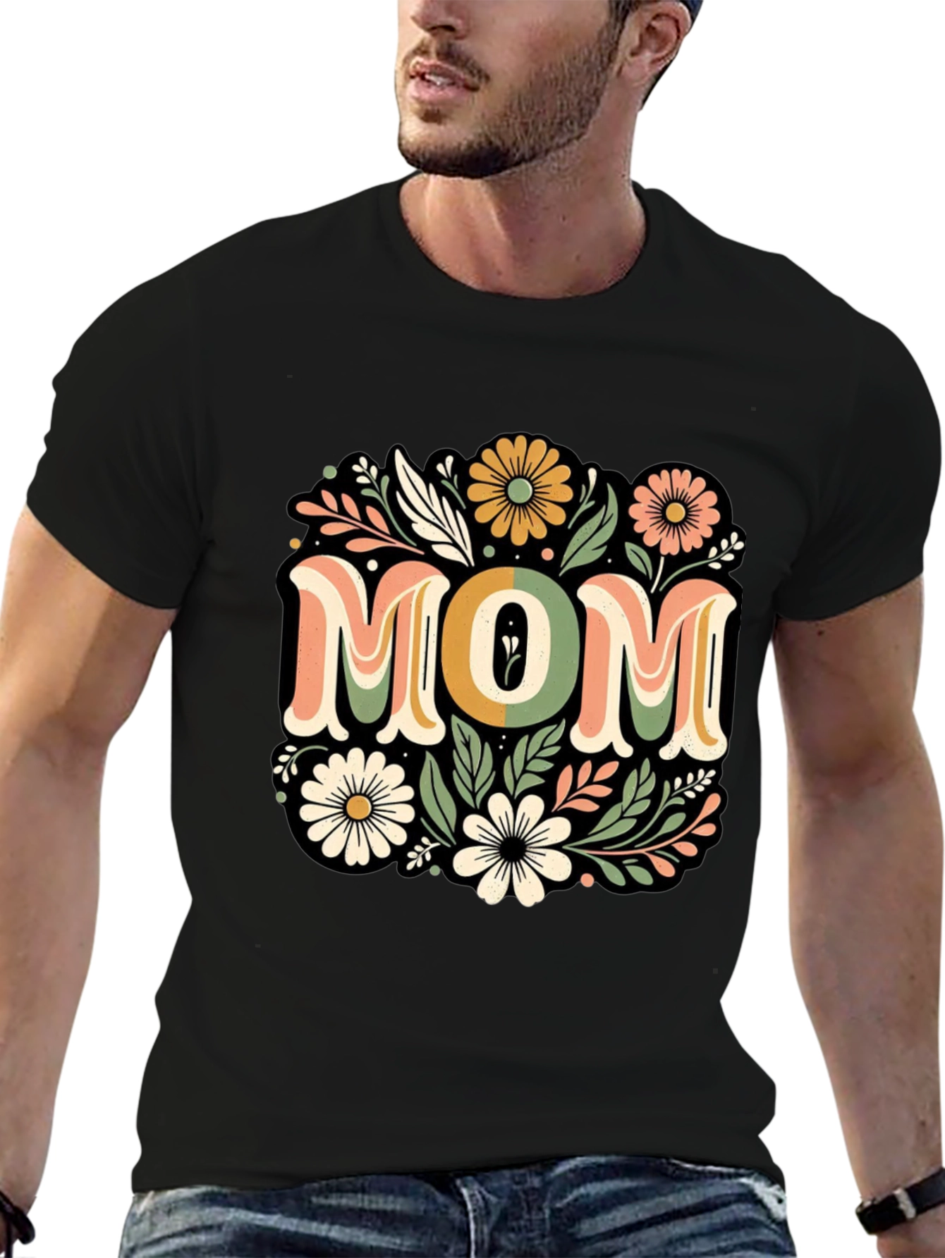 Floral Mom T-Shirt - Retro Style