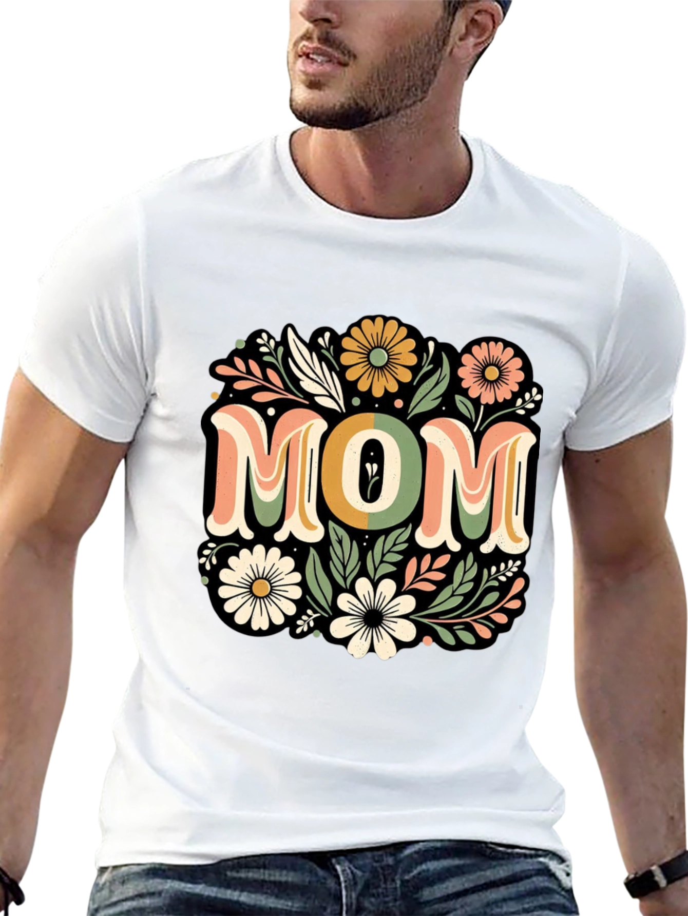 Floral Mom T-Shirt - Retro Style