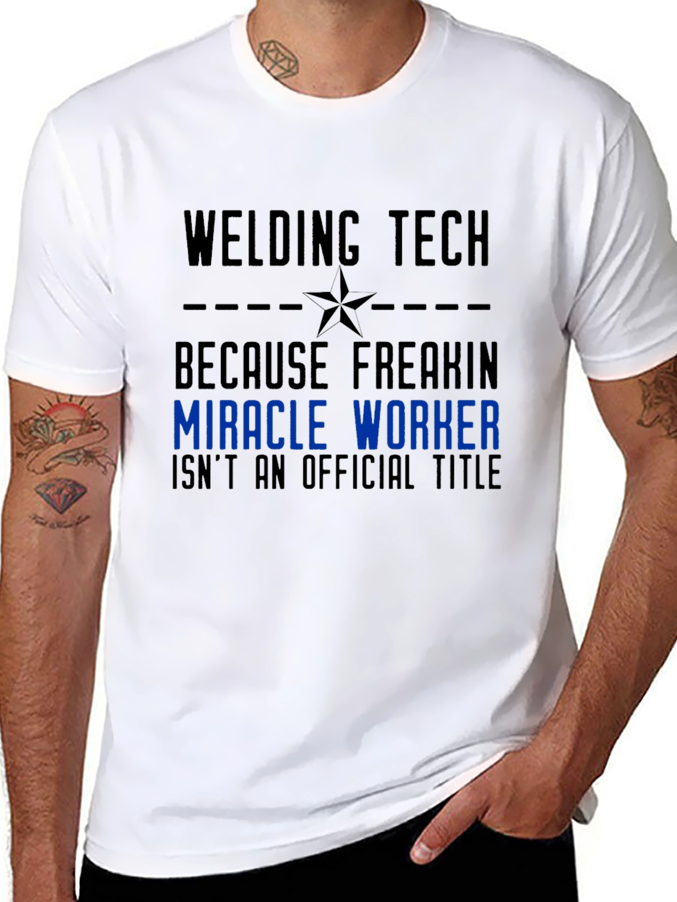 Welding Tech Miracle Worker Graphic T-Shirt