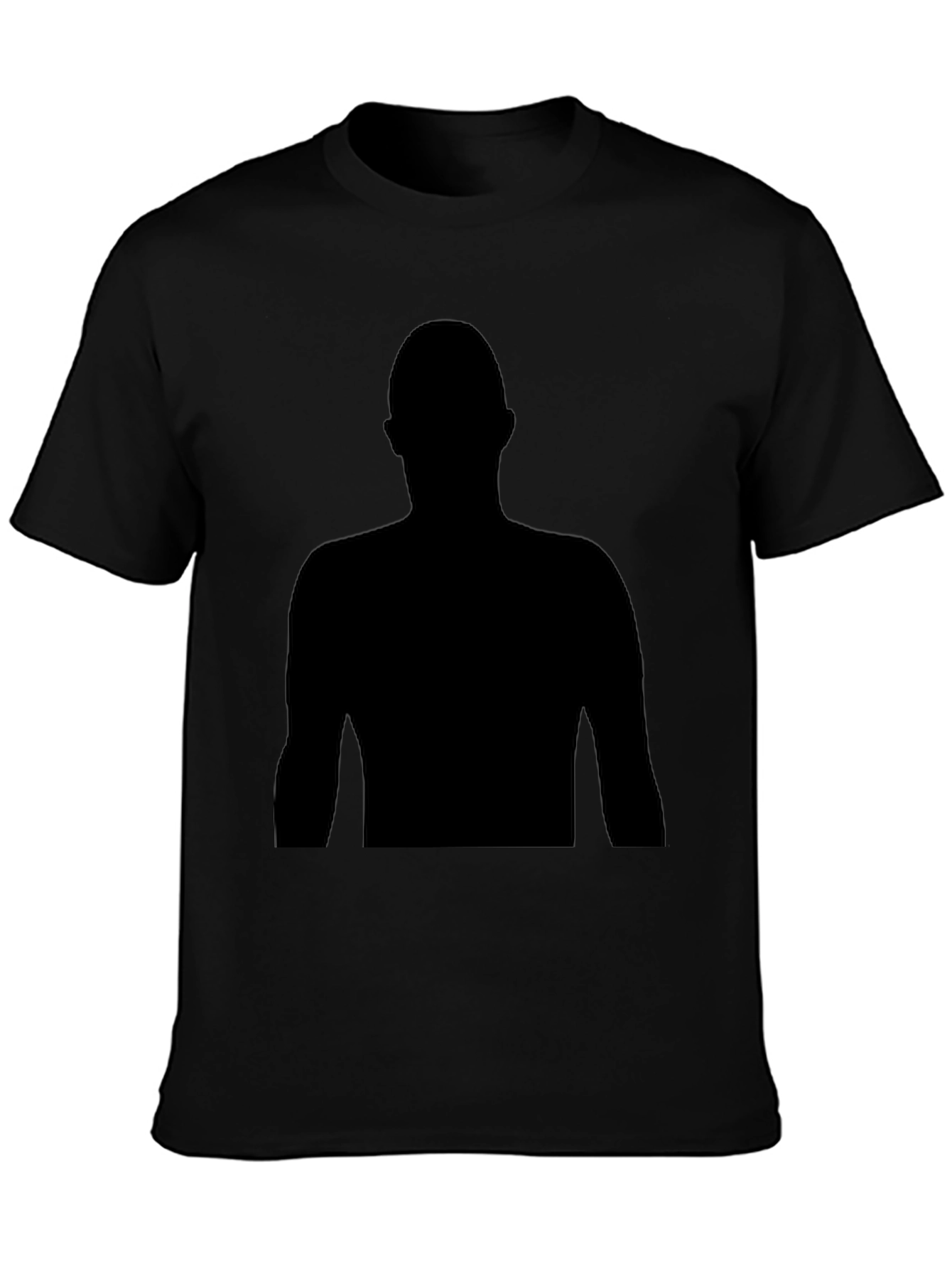 Black Silhouette Graphic Tee - Mens Casual T-Shirt