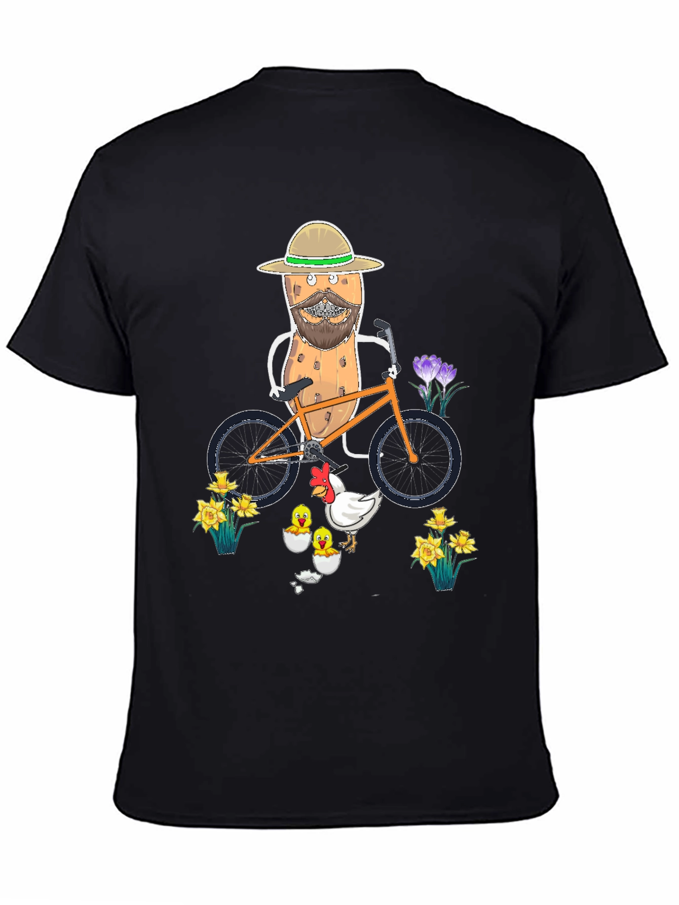 Novelty Potato & Chicken Graphic T-Shirt