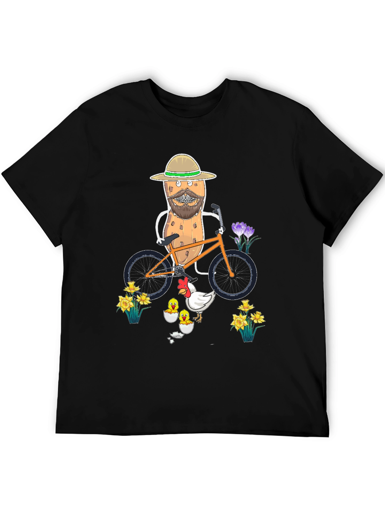 Novelty Potato & Chicken Graphic T-Shirt