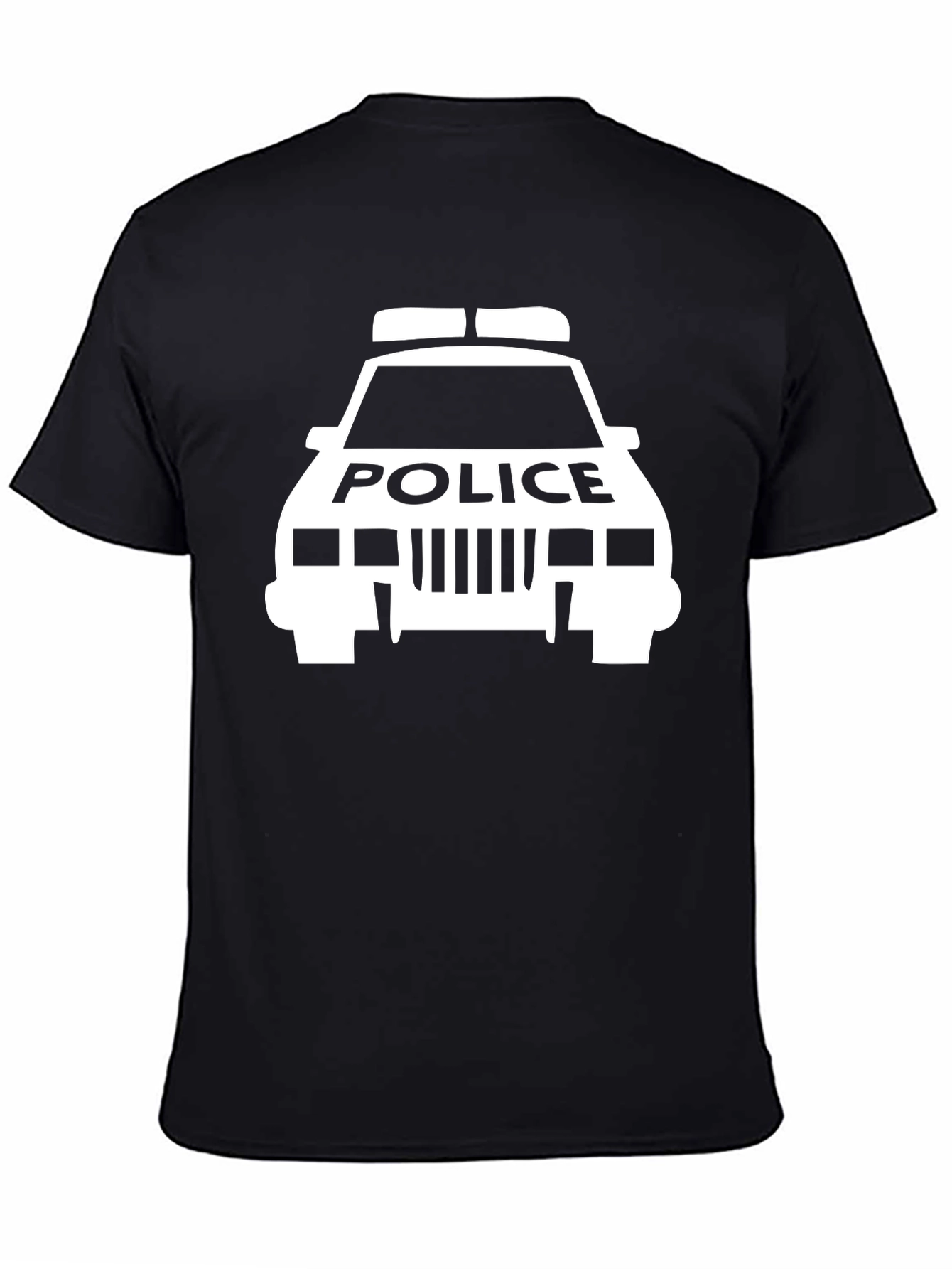 Police Car Graphic Tee - Black