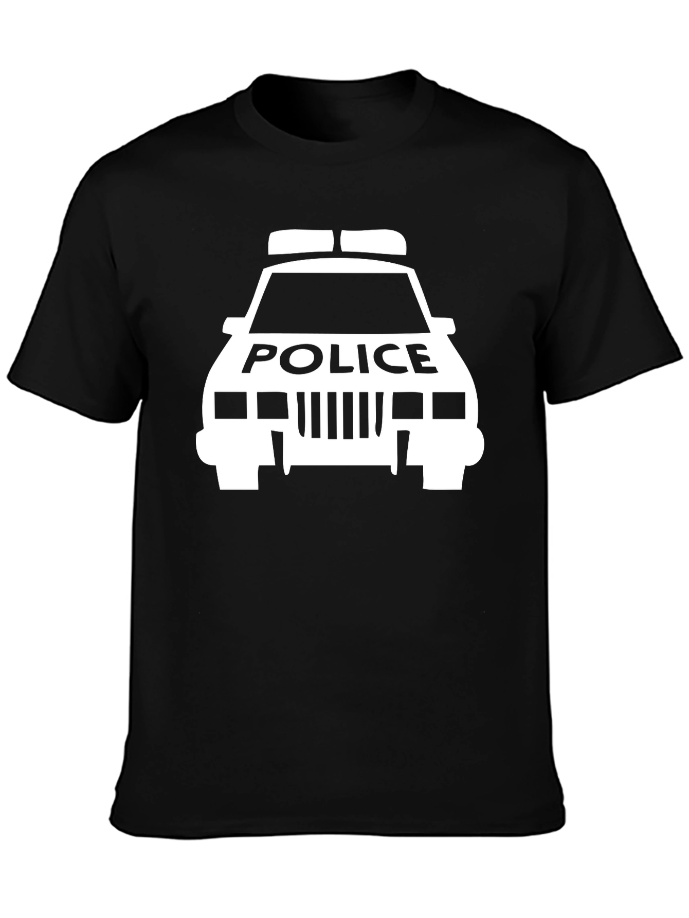 Police Car Graphic Tee - Black