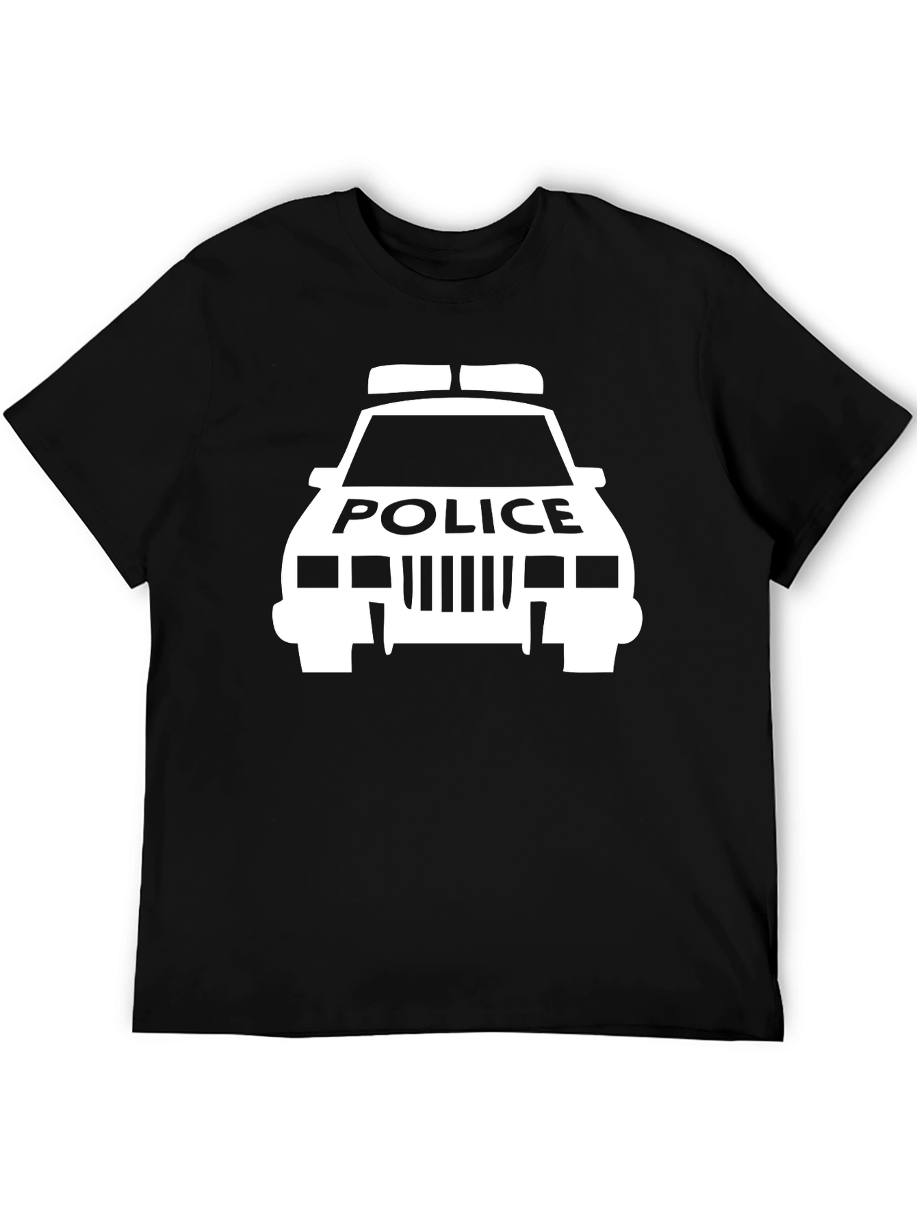 Police Car Graphic Tee - Black
