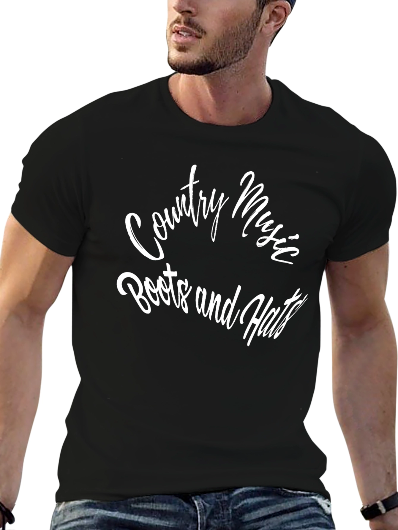Country Music Boots and Hats Graphic T-Shirt