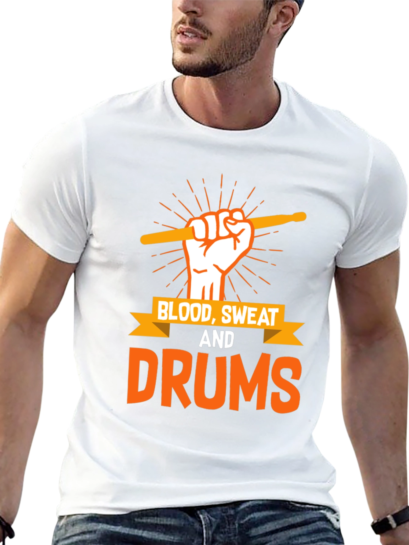 Blood Sweat and Drums T-Shirt - Music Lover Tee