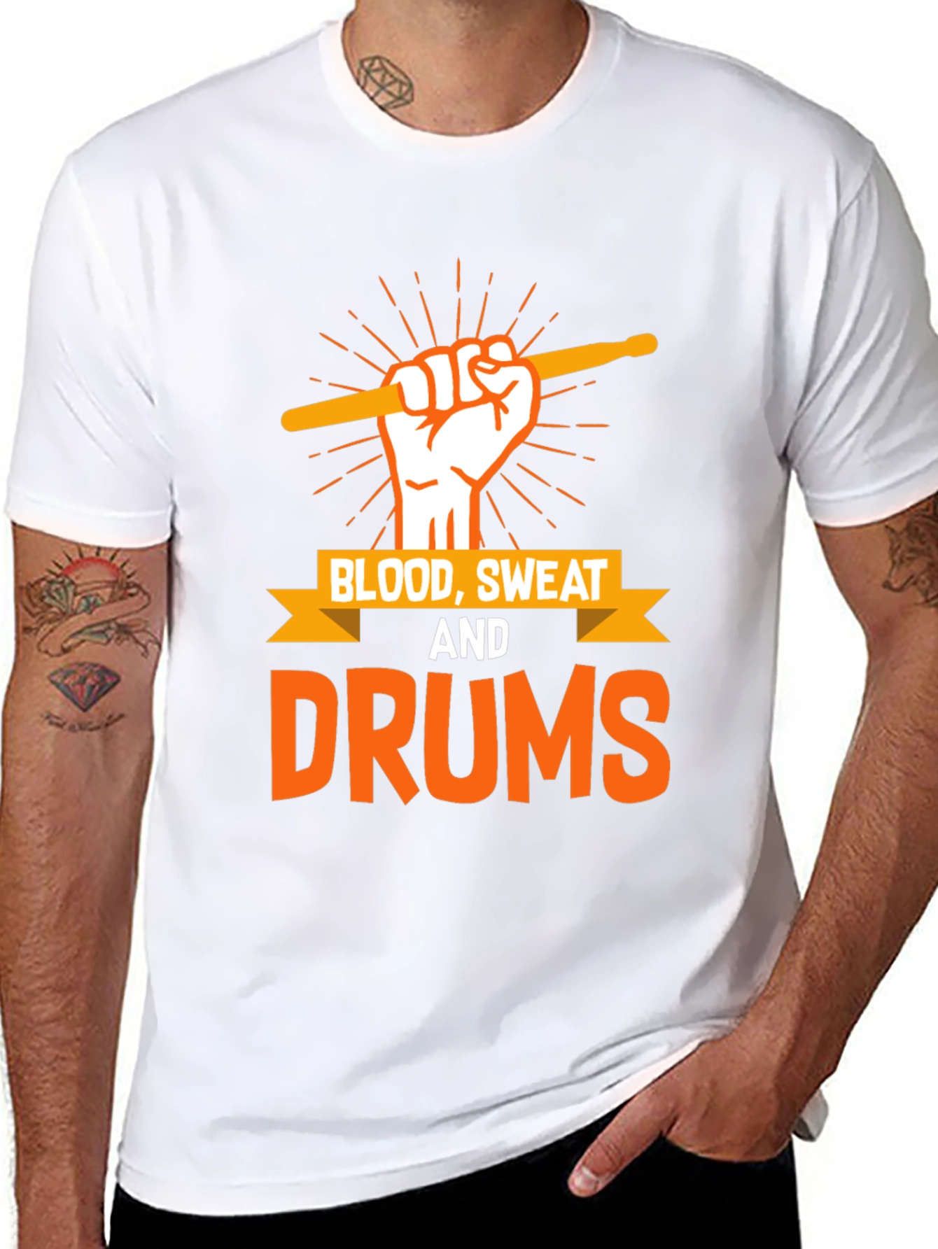 Blood Sweat and Drums T-Shirt - Music Lover Tee