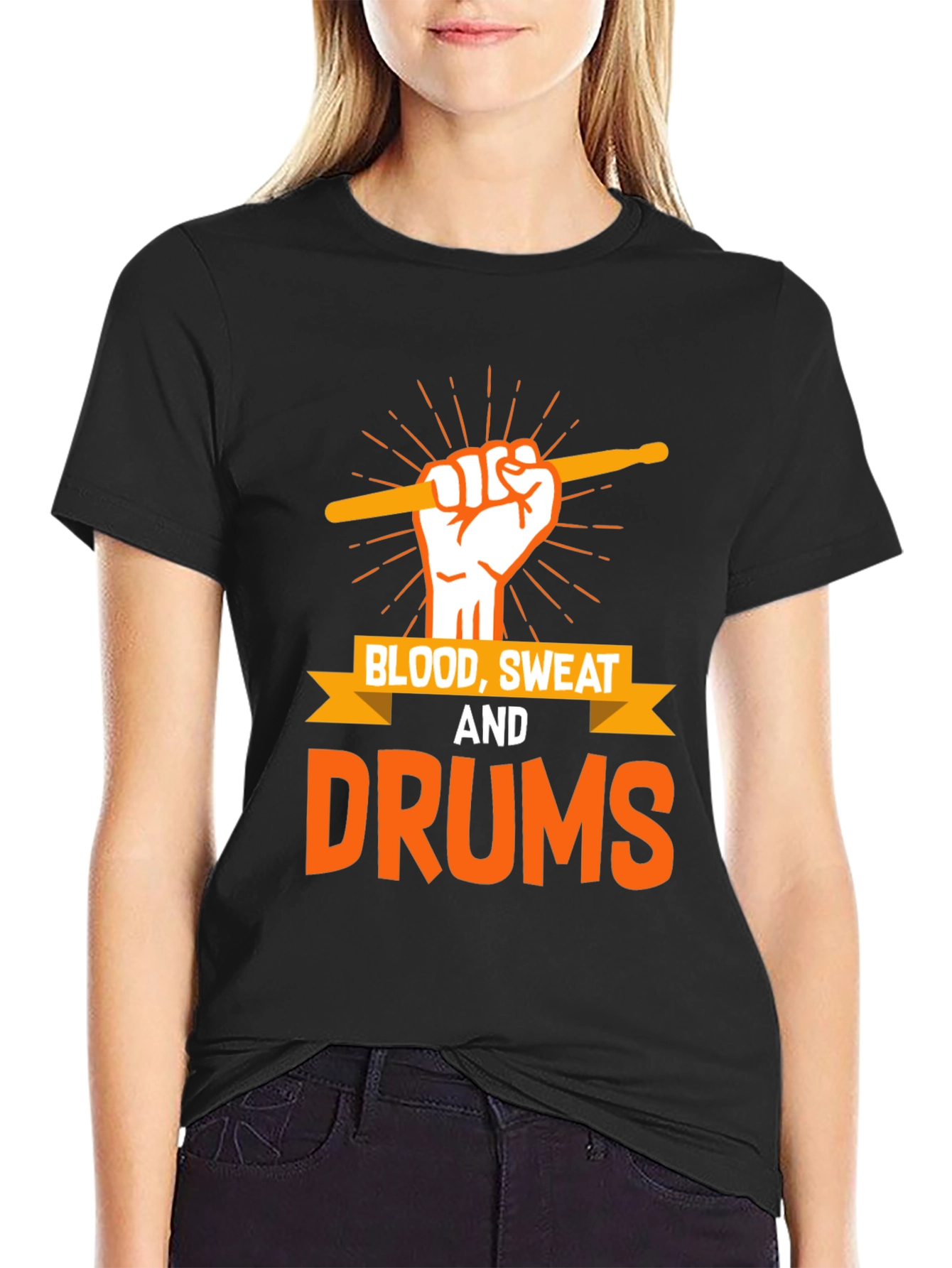 Blood Sweat and Drums T-Shirt - Music Lover Tee