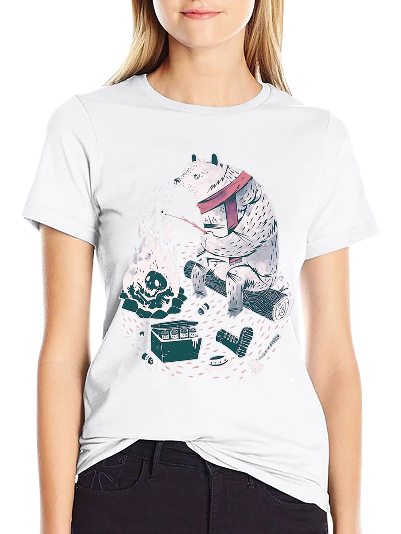 Bear Campfire Graphic Tee
