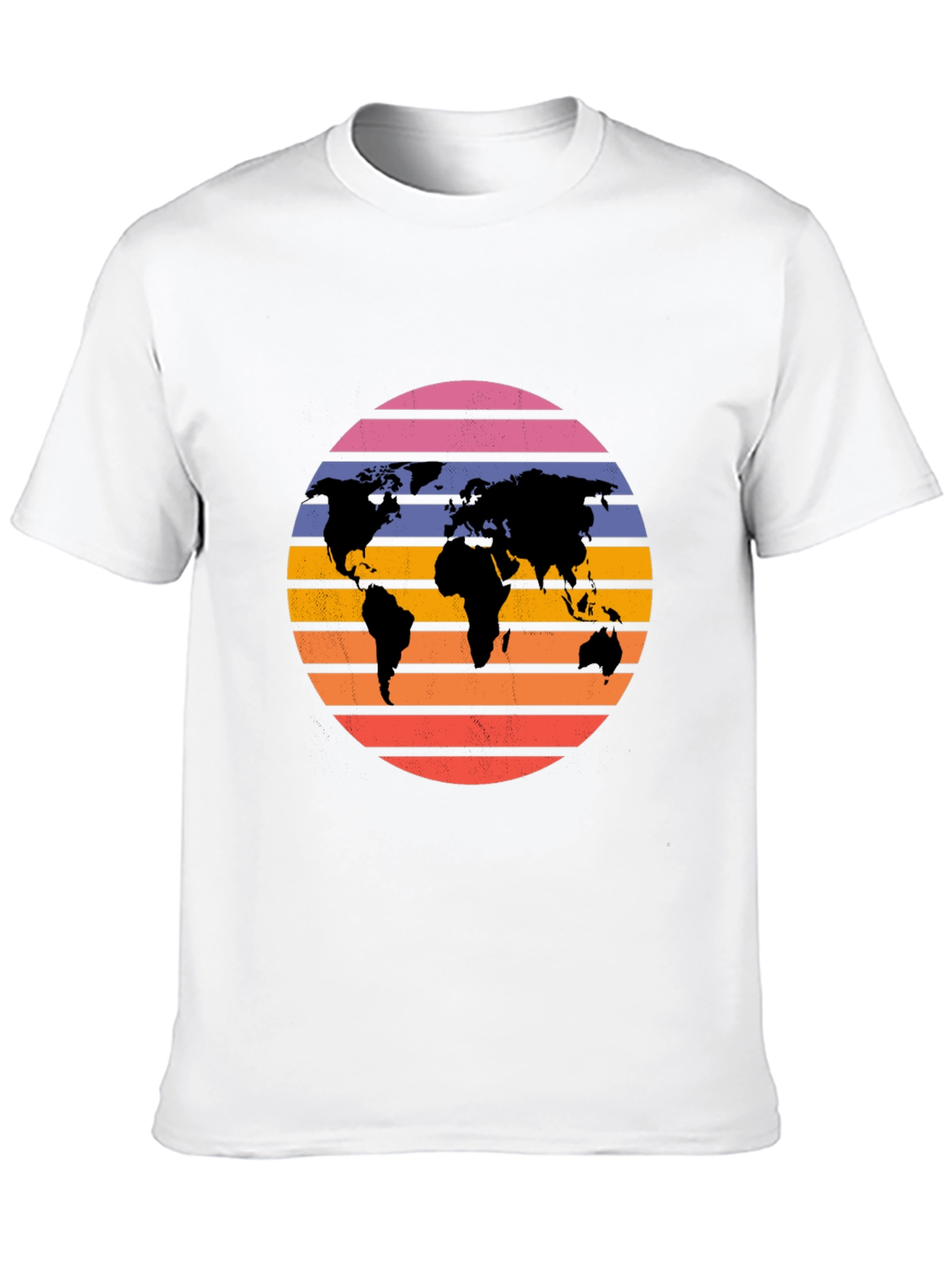 Retro World Map Graphic Tee