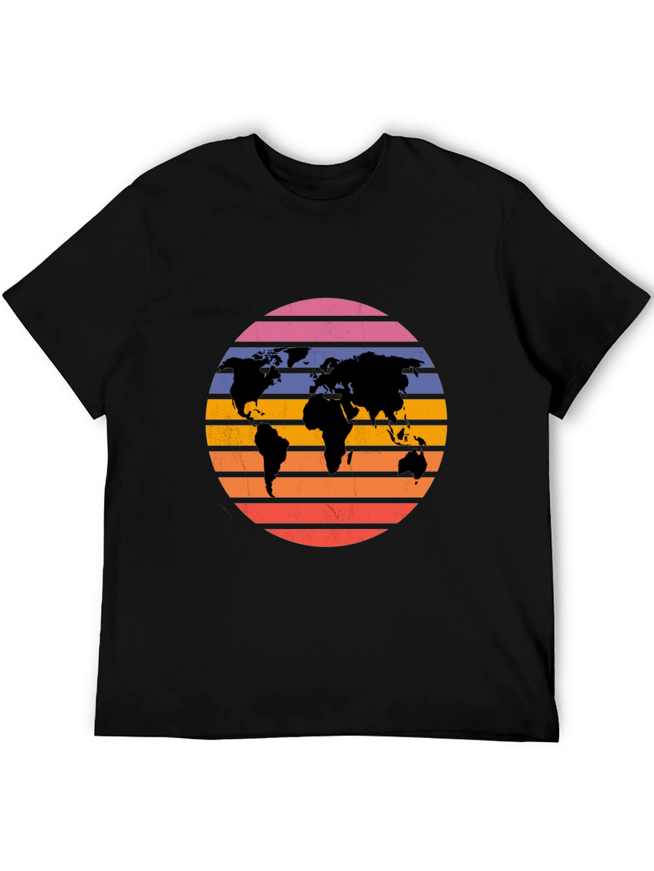 Retro World Map Graphic Tee