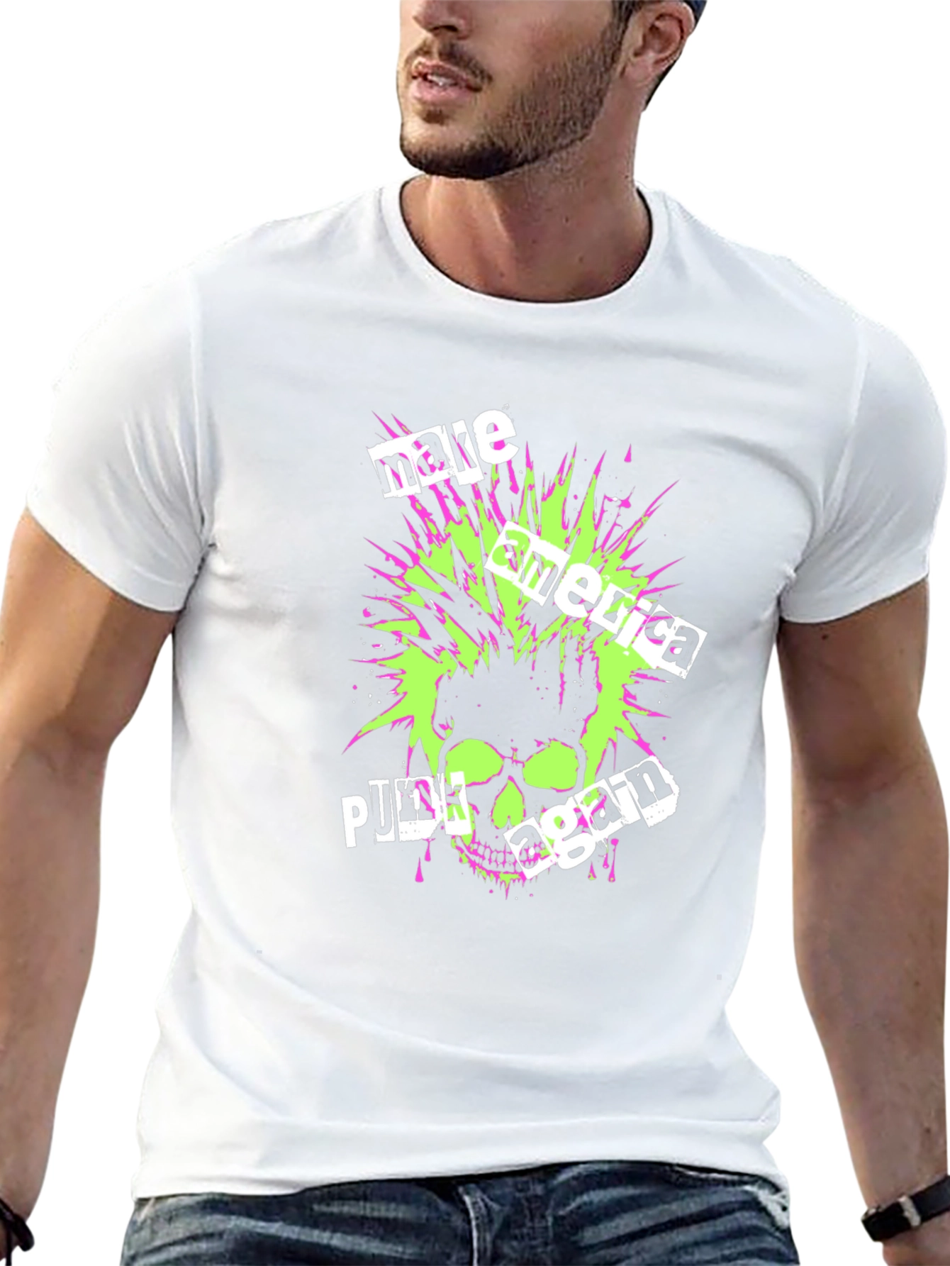 Punk Skull Graphic T-Shirt - Make America Punk Again