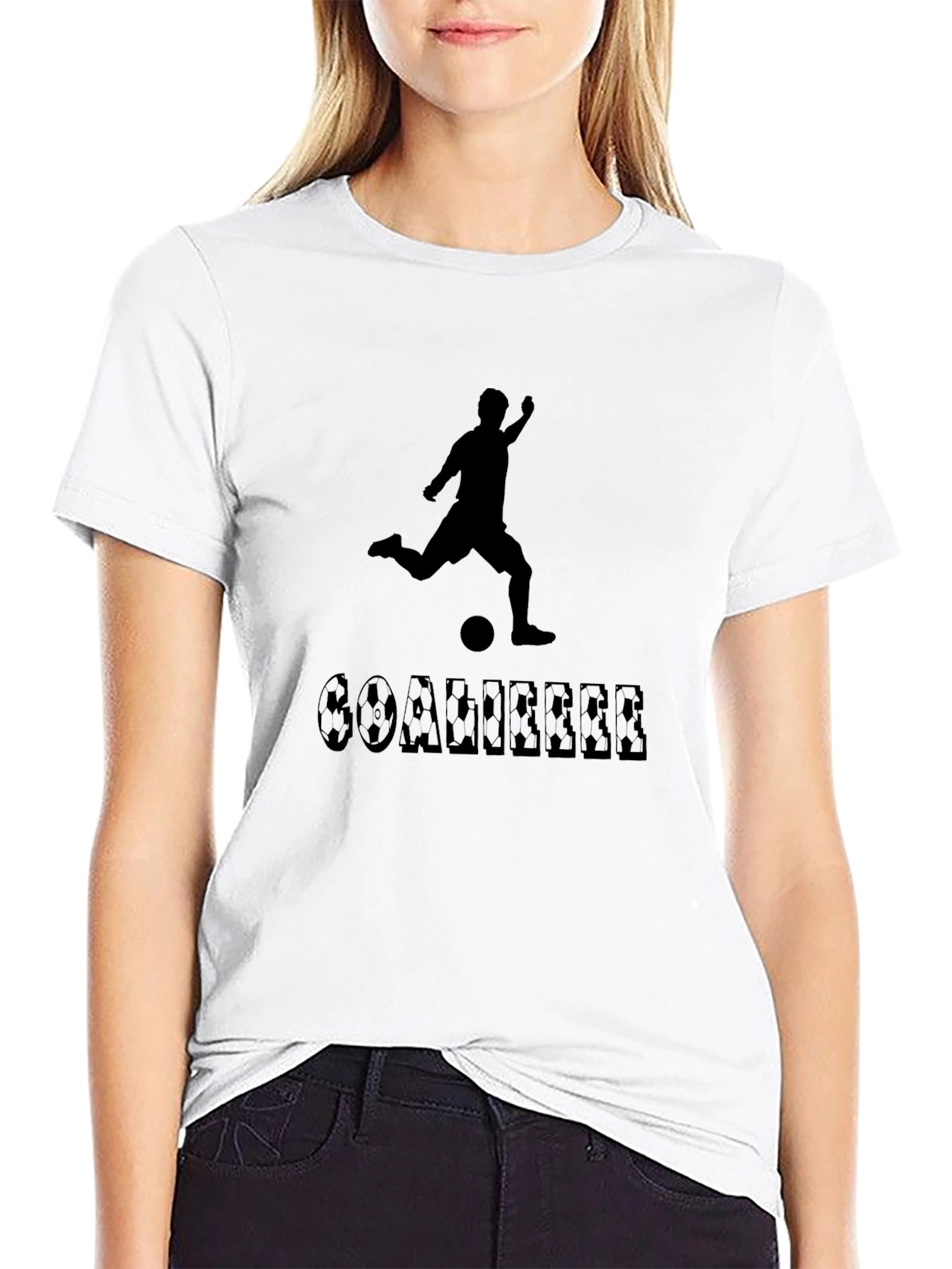 Goalieee T-Shirt - Soccer Player Silhouette Design