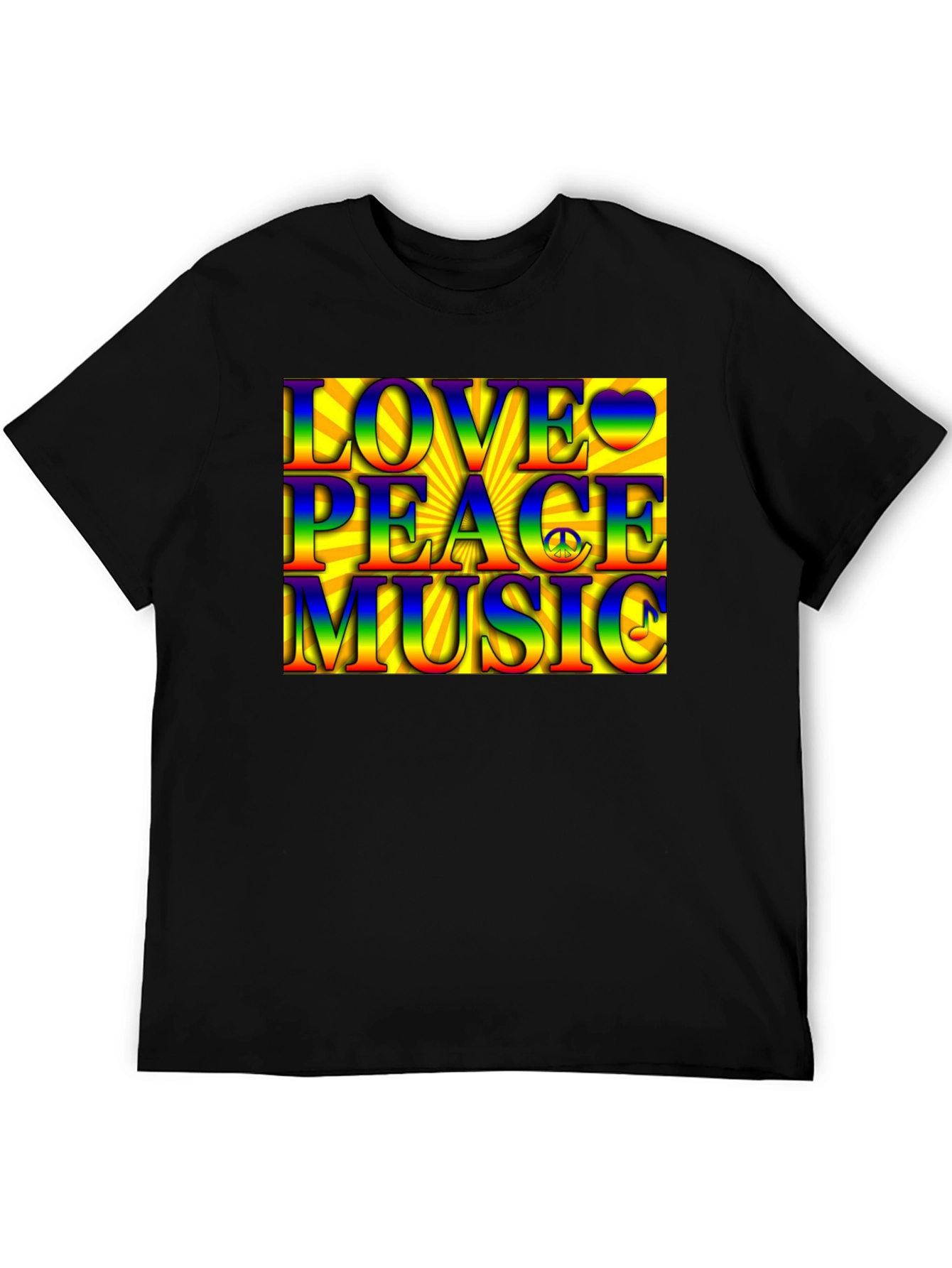 Love Peace Music Rainbow T-Shirt