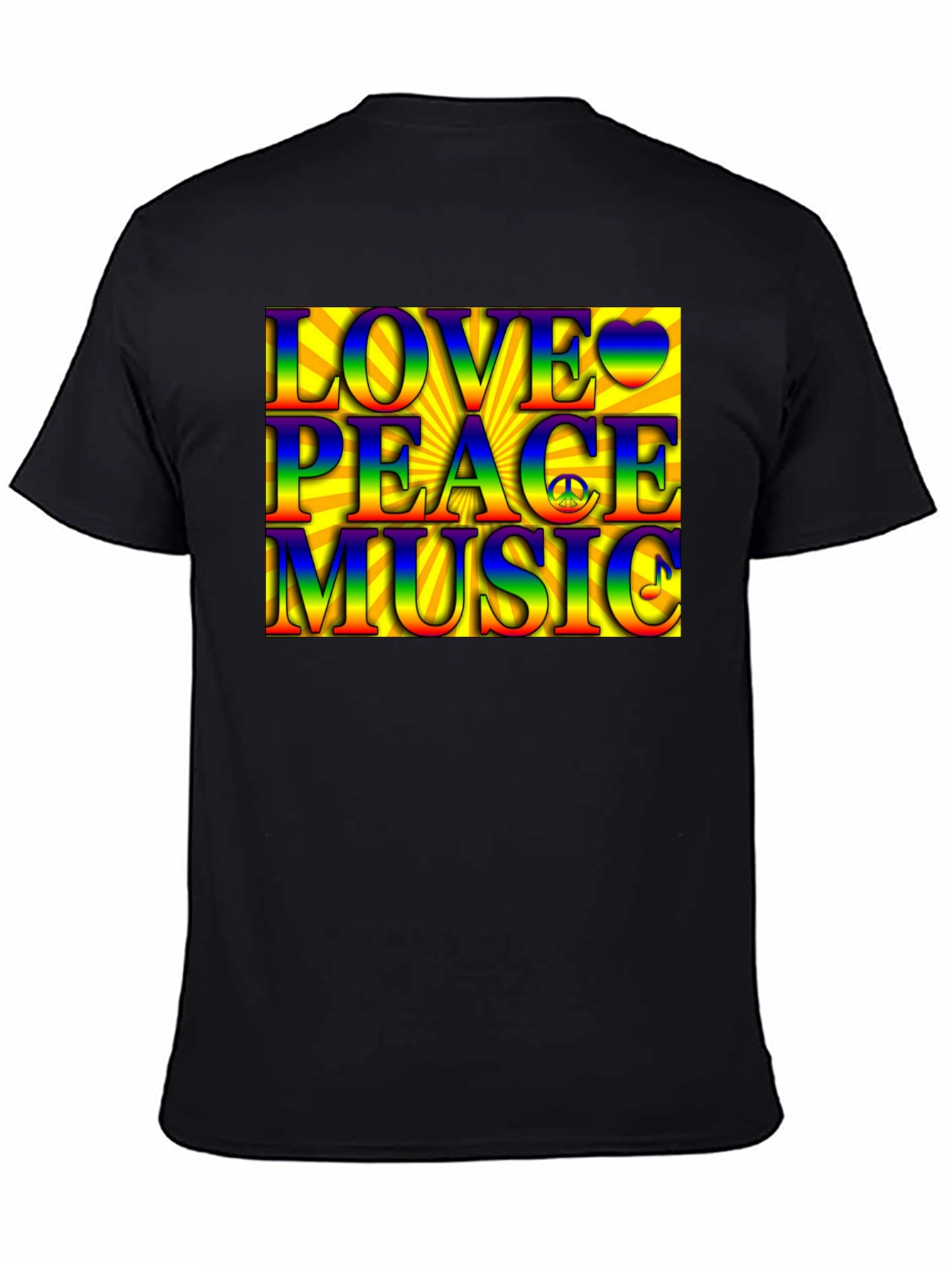 Love Peace Music Rainbow T-Shirt
