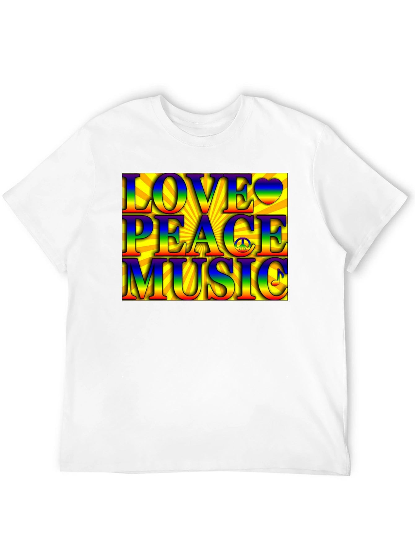 Love Peace Music Rainbow T-Shirt