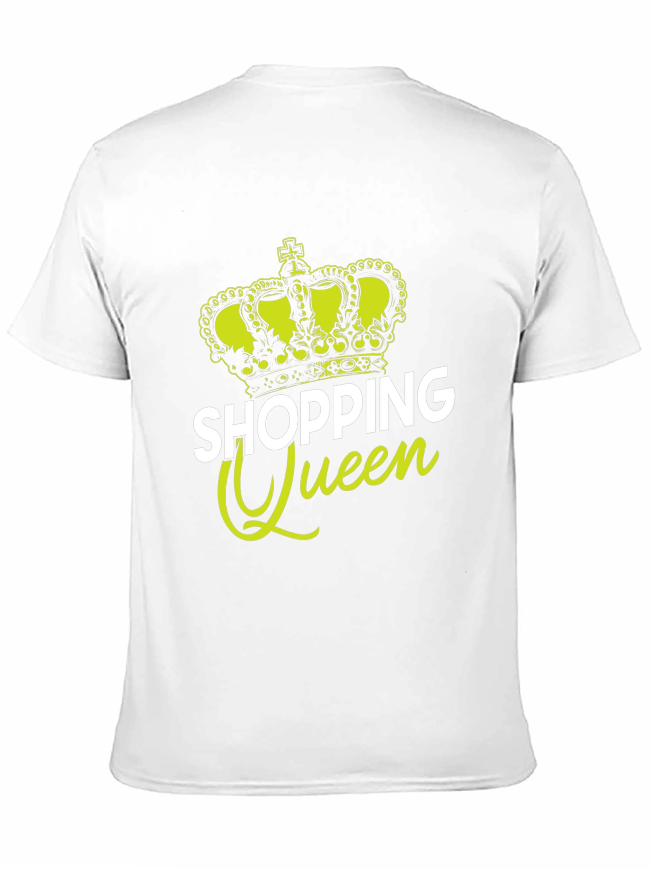Shopping Queen Black T-Shirt Crown Graphic