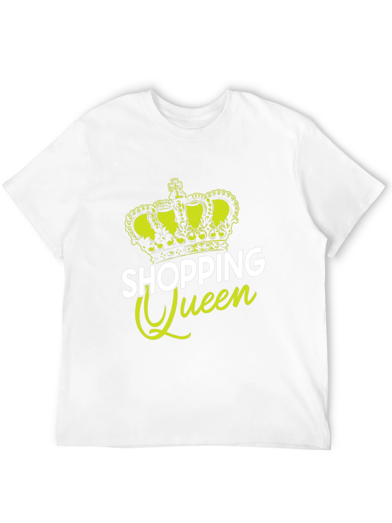 Shopping Queen Black T-Shirt Crown Graphic