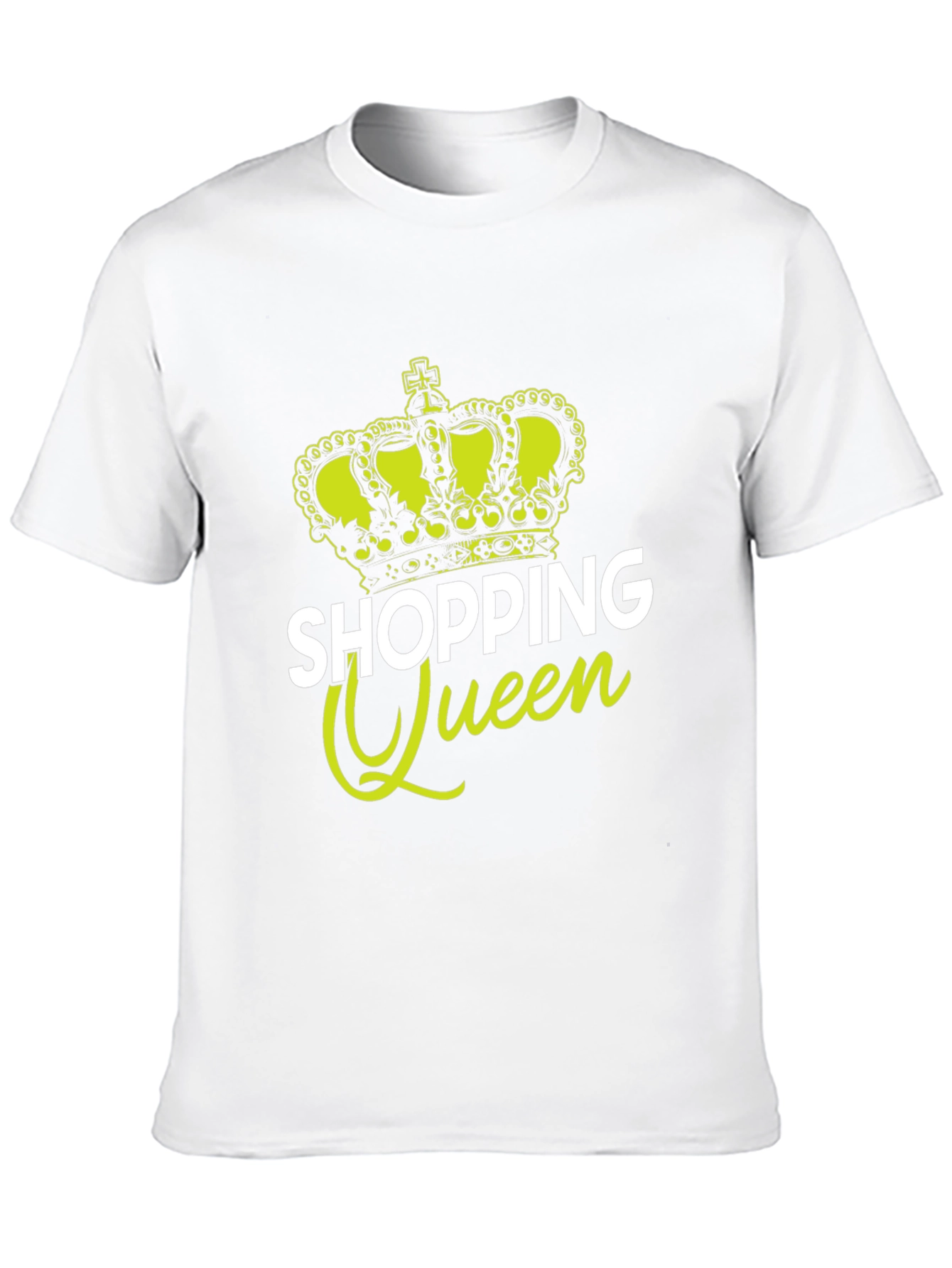 Shopping Queen Black T-Shirt Crown Graphic