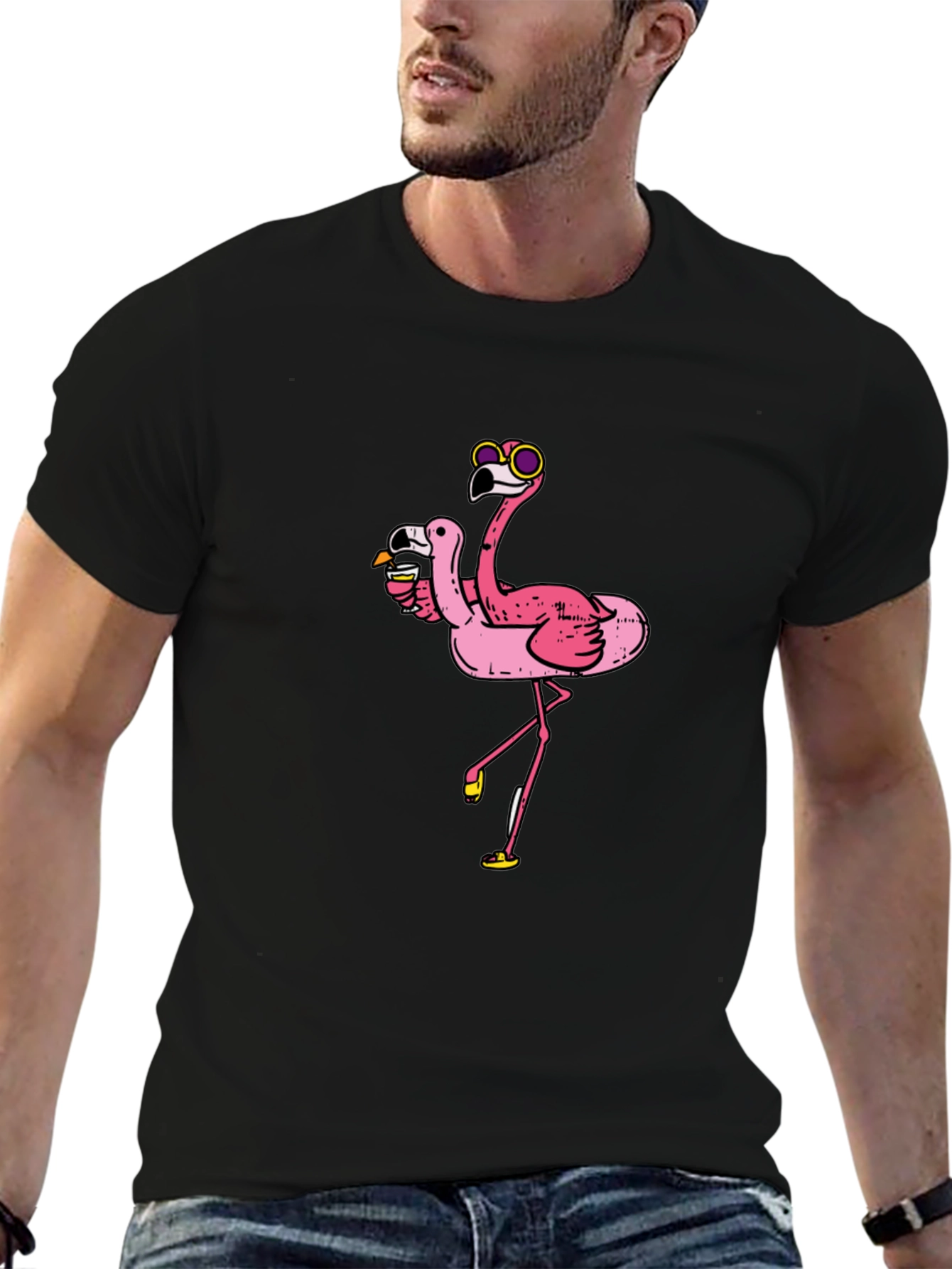 Funky Flamingo Tee - Party Animal Vibe!